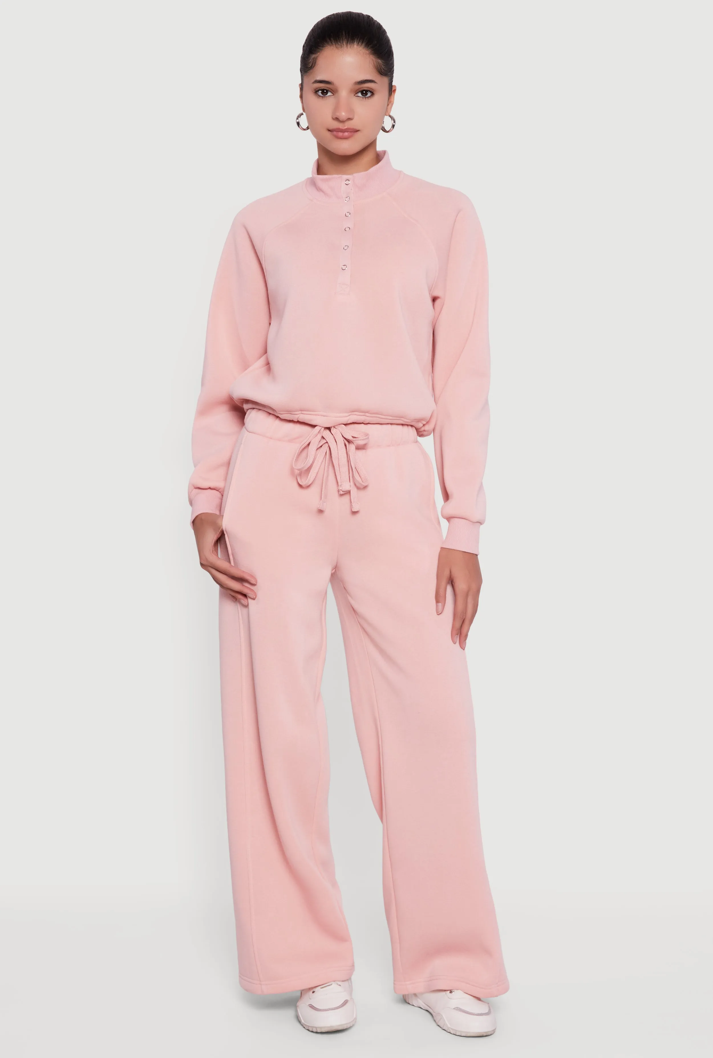 Almost Famous Drawstring Hem Cropped Raglan Sweatshirt sold by Rainbow product image thumbnail 2