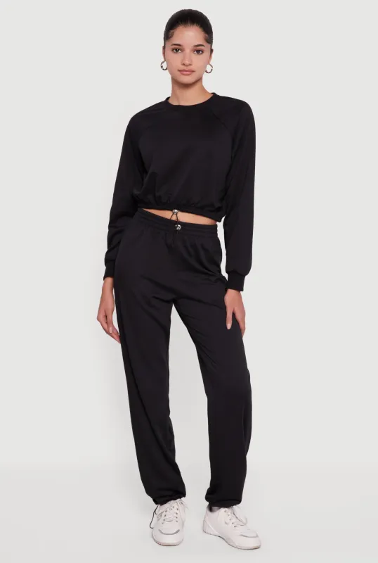 Almost Famous Toggle Drawstring Waist Sweatpants sold by Rainbow