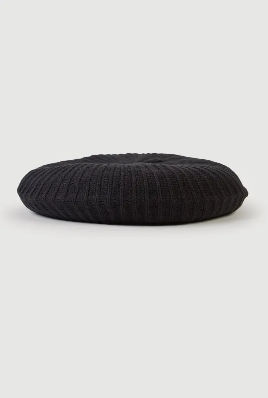 Solid Ribbed Knit Beret sold by Rainbow