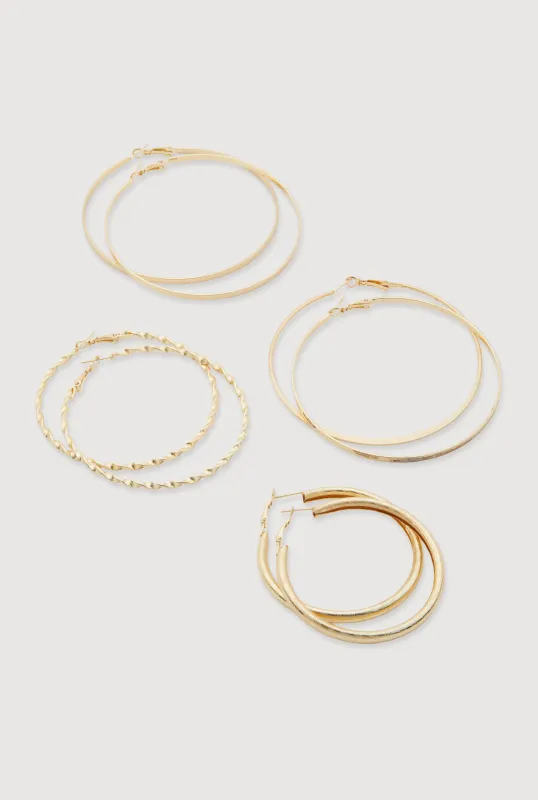 Assorted Hoop Earrings Set of 4 sold by Rainbow