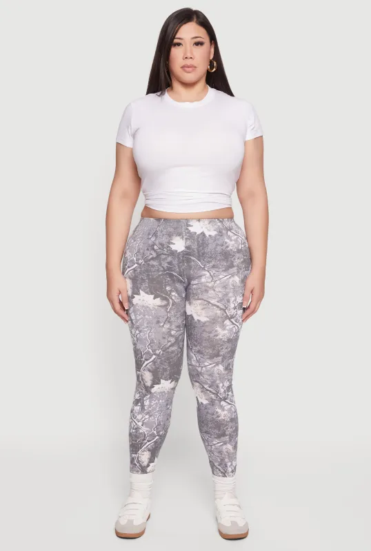Plus Size Hunter Camo High Waisted Leggings sold by Rainbow