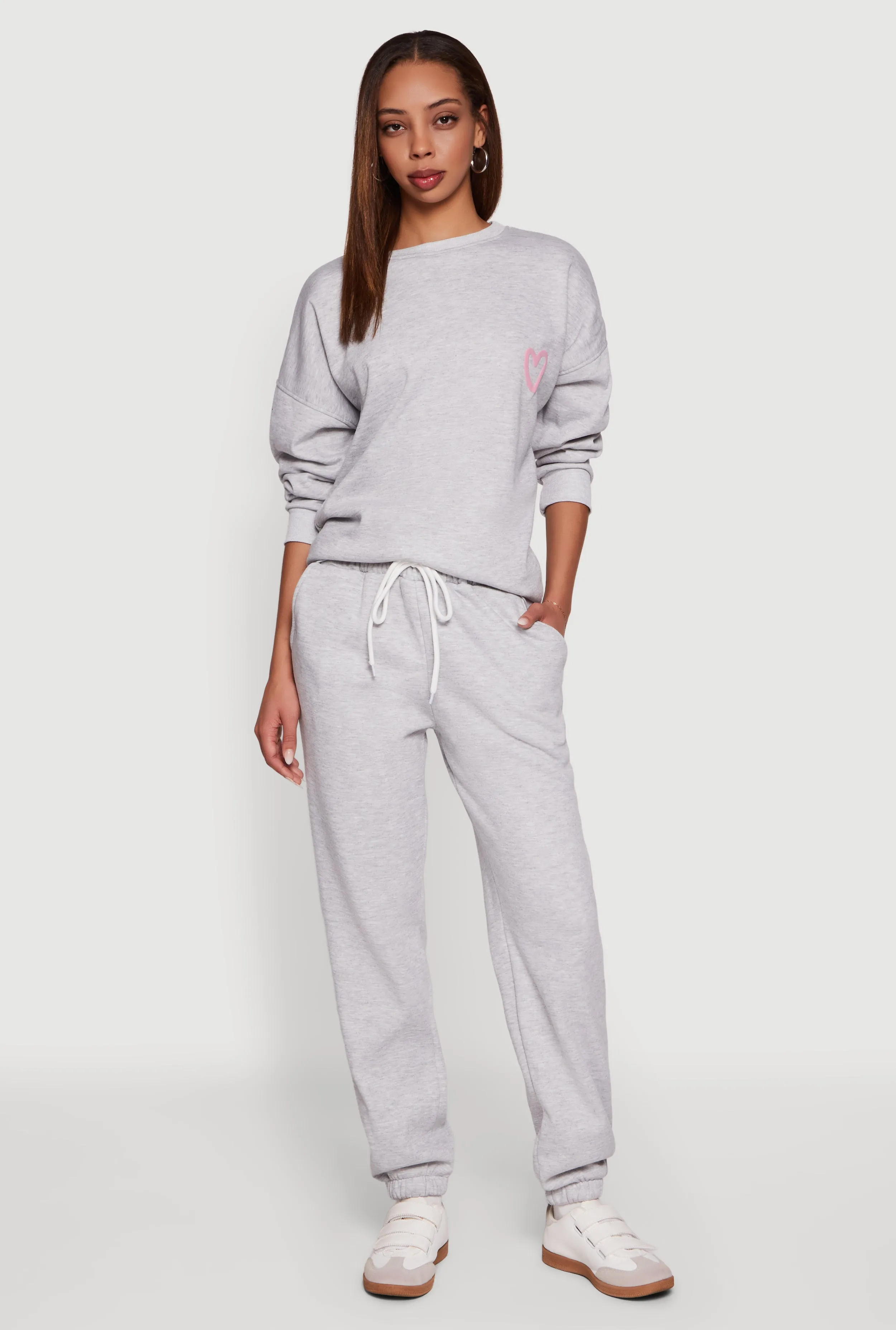 Mid Rise Drawstring Fleece Sweatpants sold by Rainbow