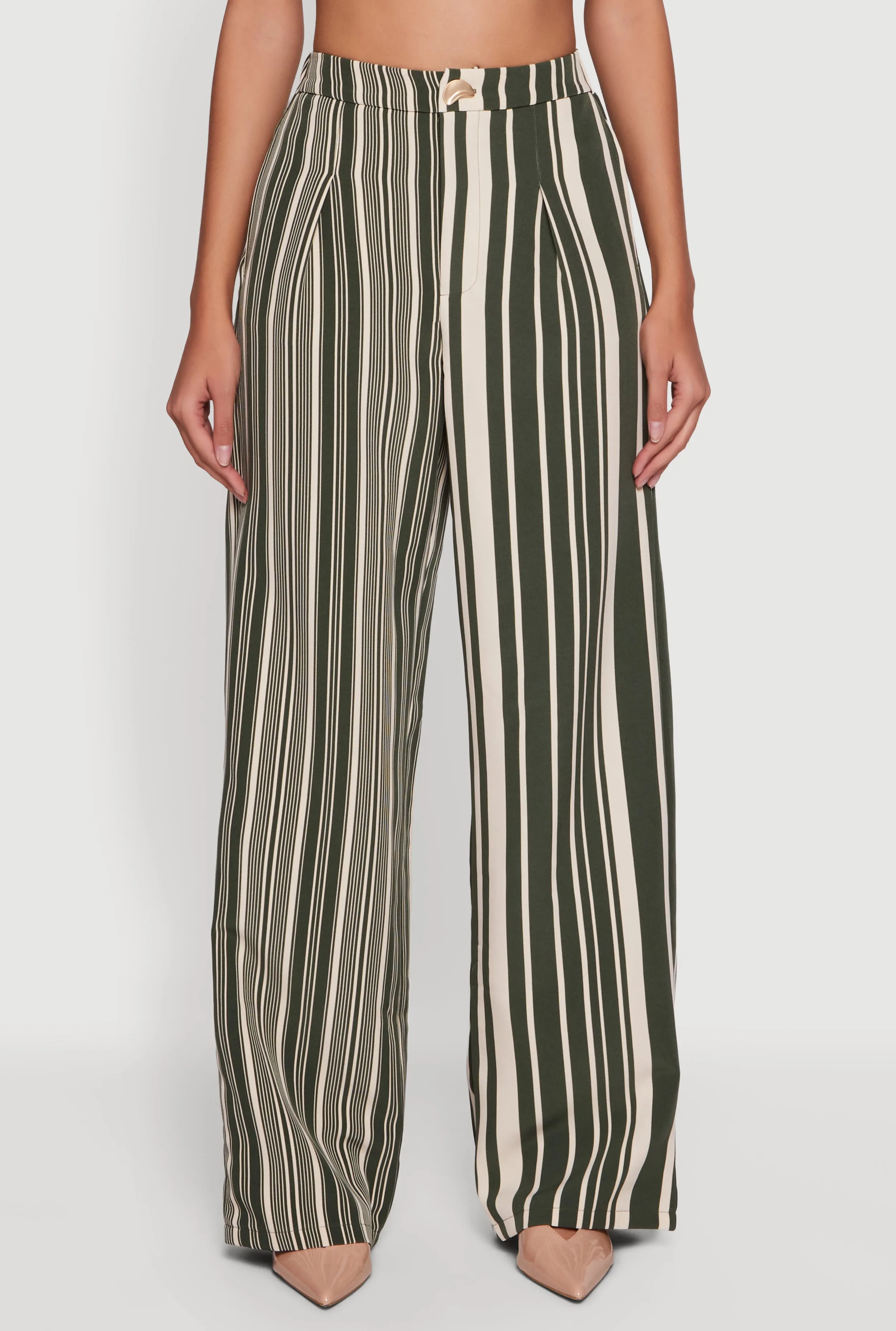 Striped High Waisted Wide Leg Pants sold by Rainbow product image thumbnail 3