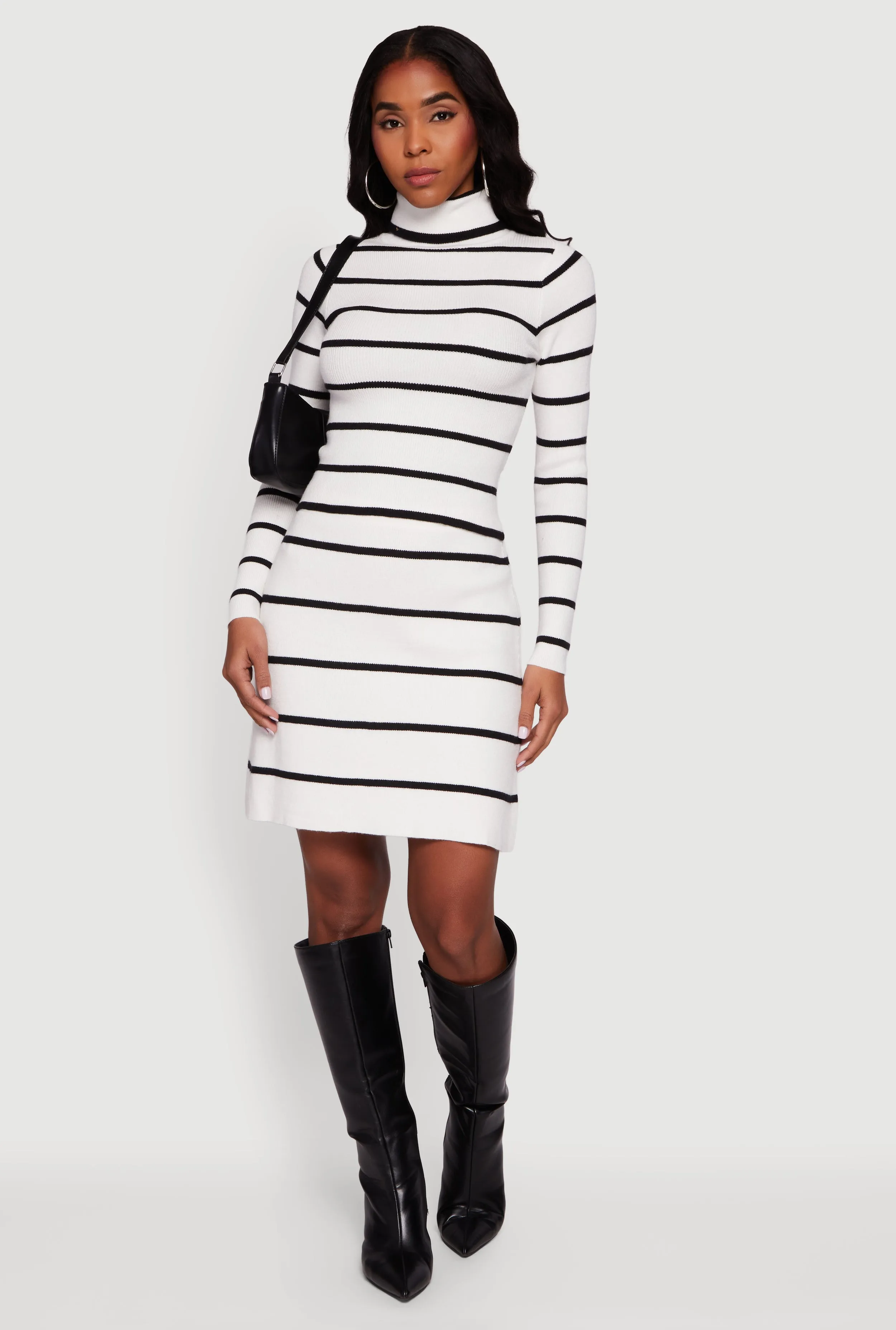 Knitted Striped Pencil Skirt sold by Rainbow