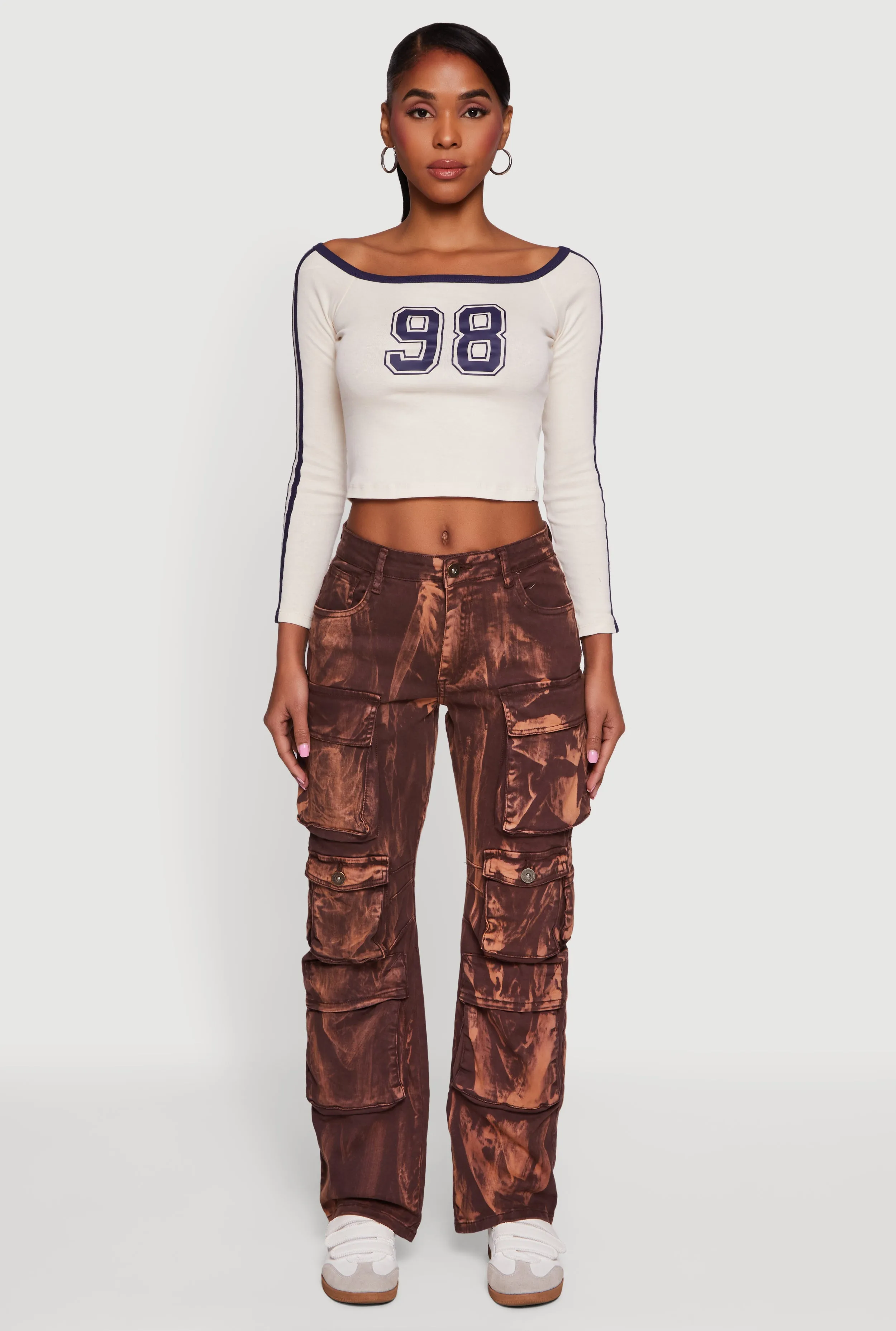 Tie Dye Straight Leg Utility Jeans sold by Rainbow product image thumbnail 2