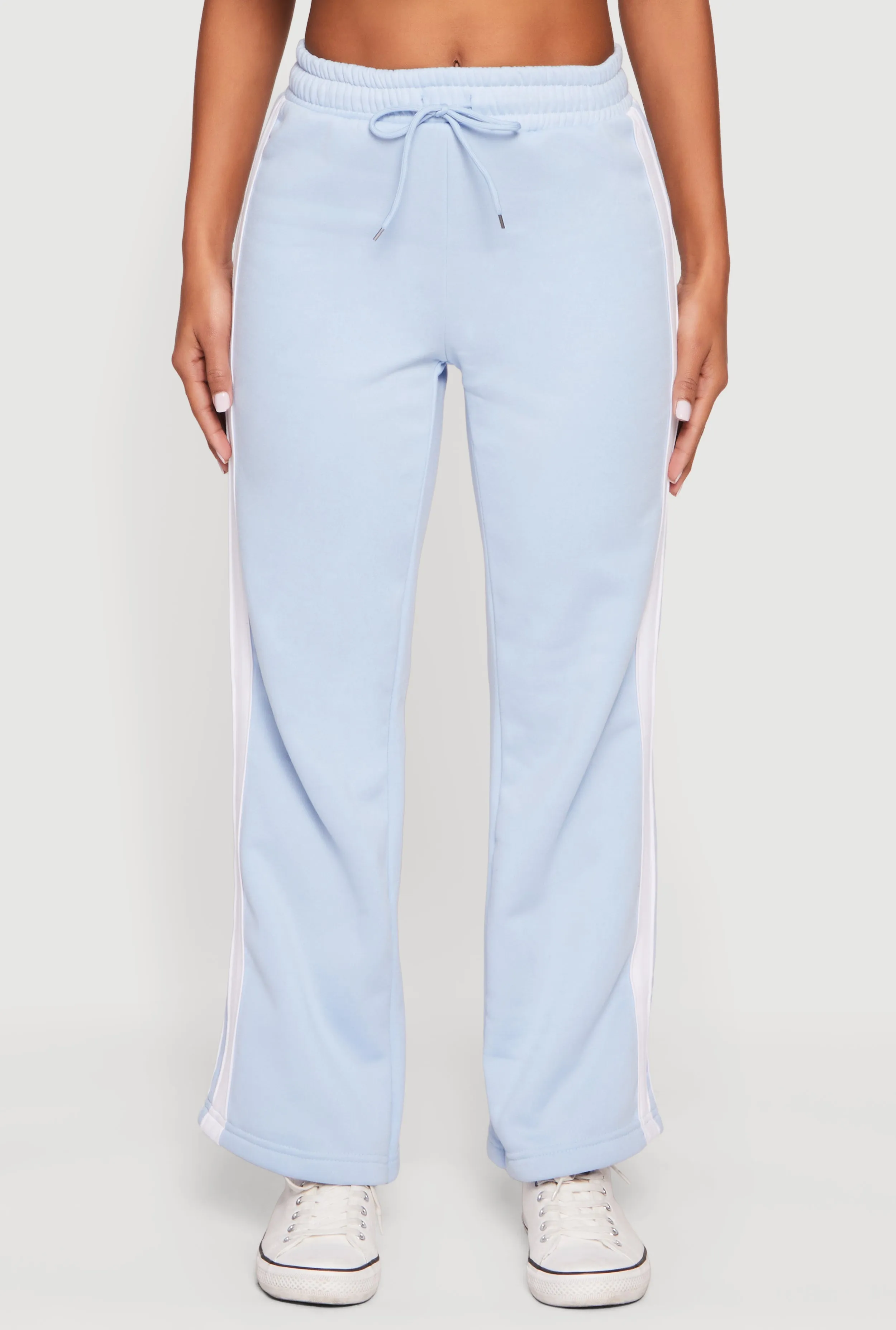 High Waisted Wide Leg Varsity Stripe Sweatpants sold by Rainbow product image thumbnail 3