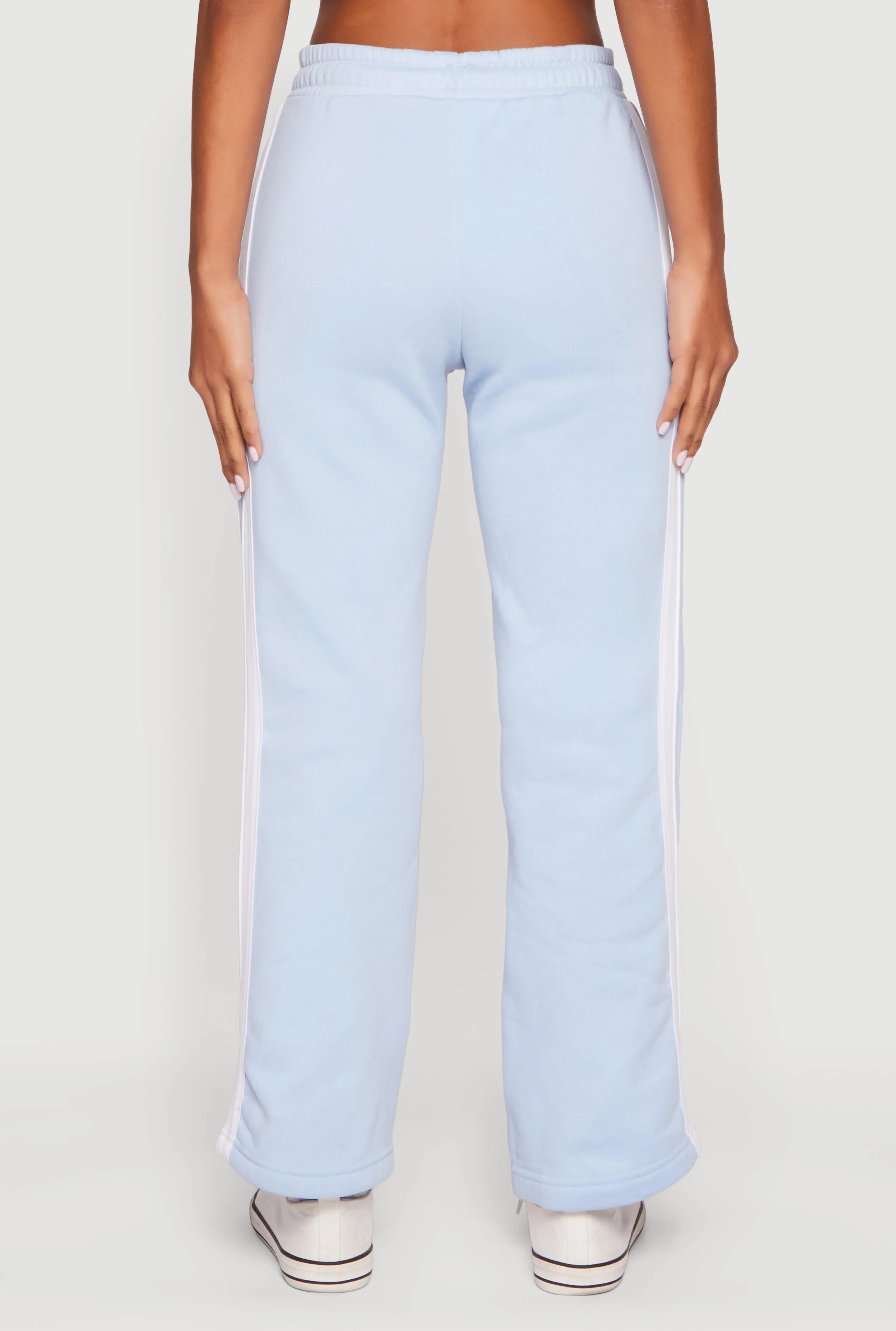 High Waisted Wide Leg Varsity Stripe Sweatpants sold by Rainbow product image thumbnail 5