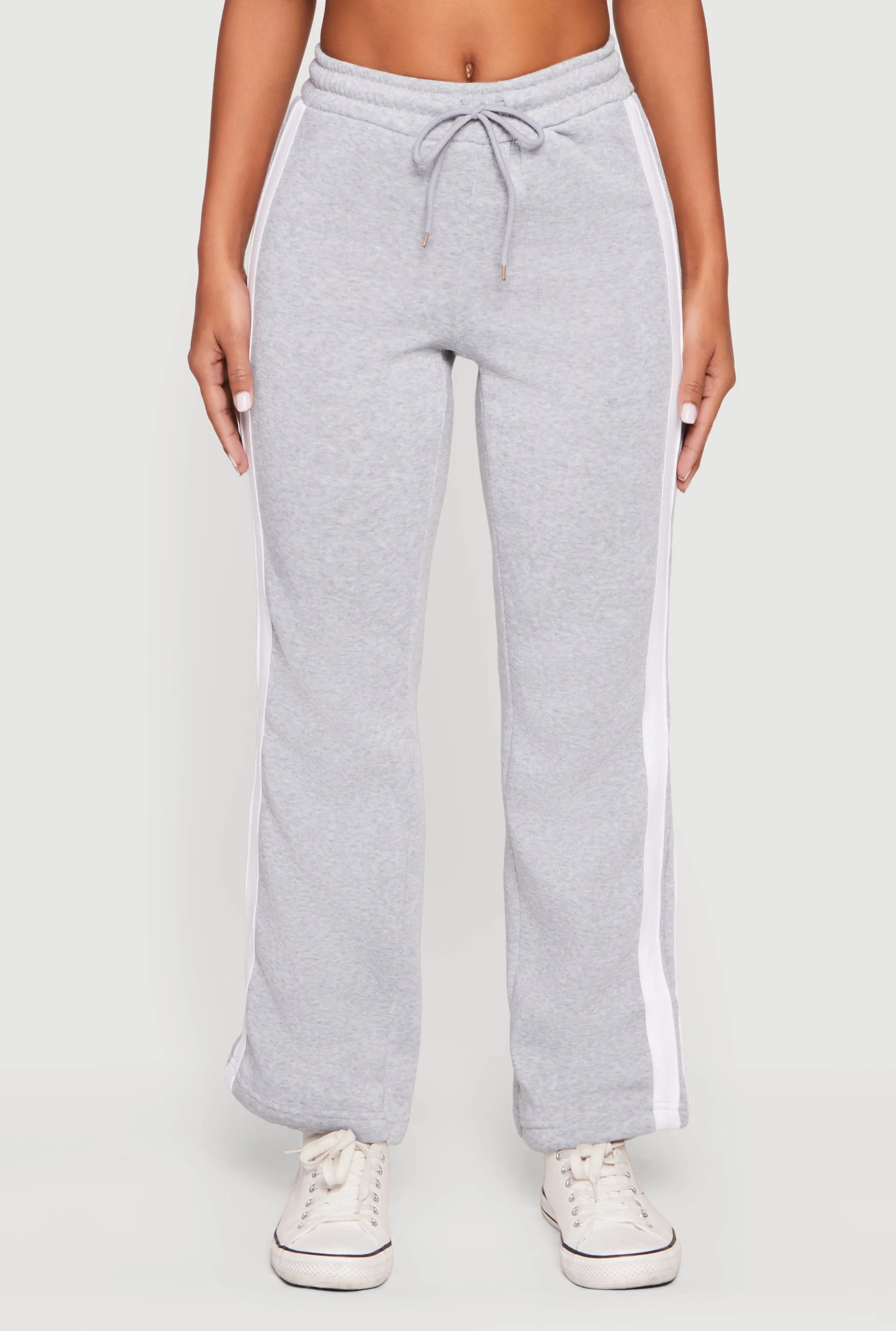 High Waisted Wide Leg Varsity Stripe Sweatpants sold by Rainbow product image thumbnail 3