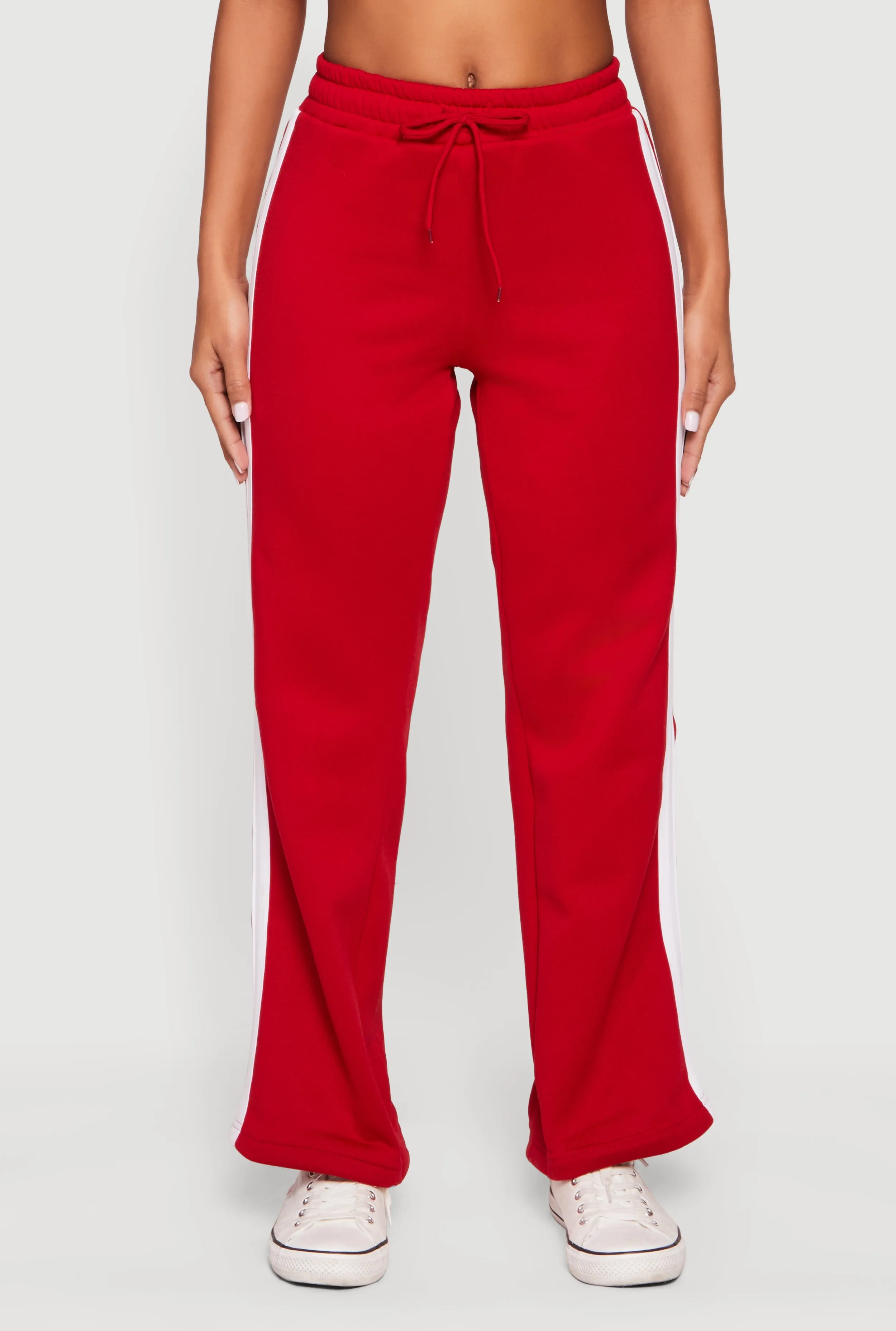 High Waisted Wide Leg Varsity Stripe Sweatpants sold by Rainbow product image thumbnail 3