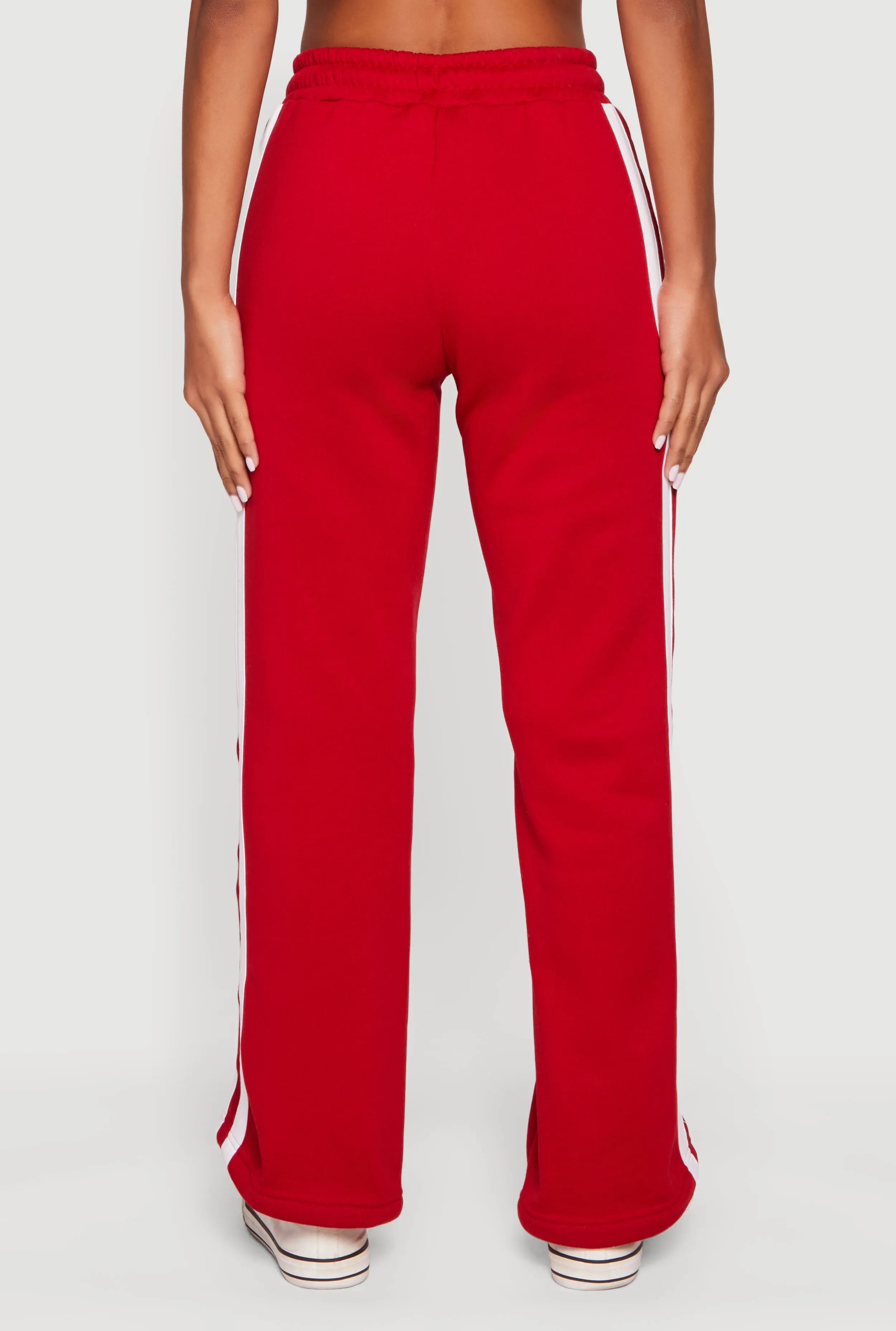 High Waisted Wide Leg Varsity Stripe Sweatpants sold by Rainbow product image thumbnail 5