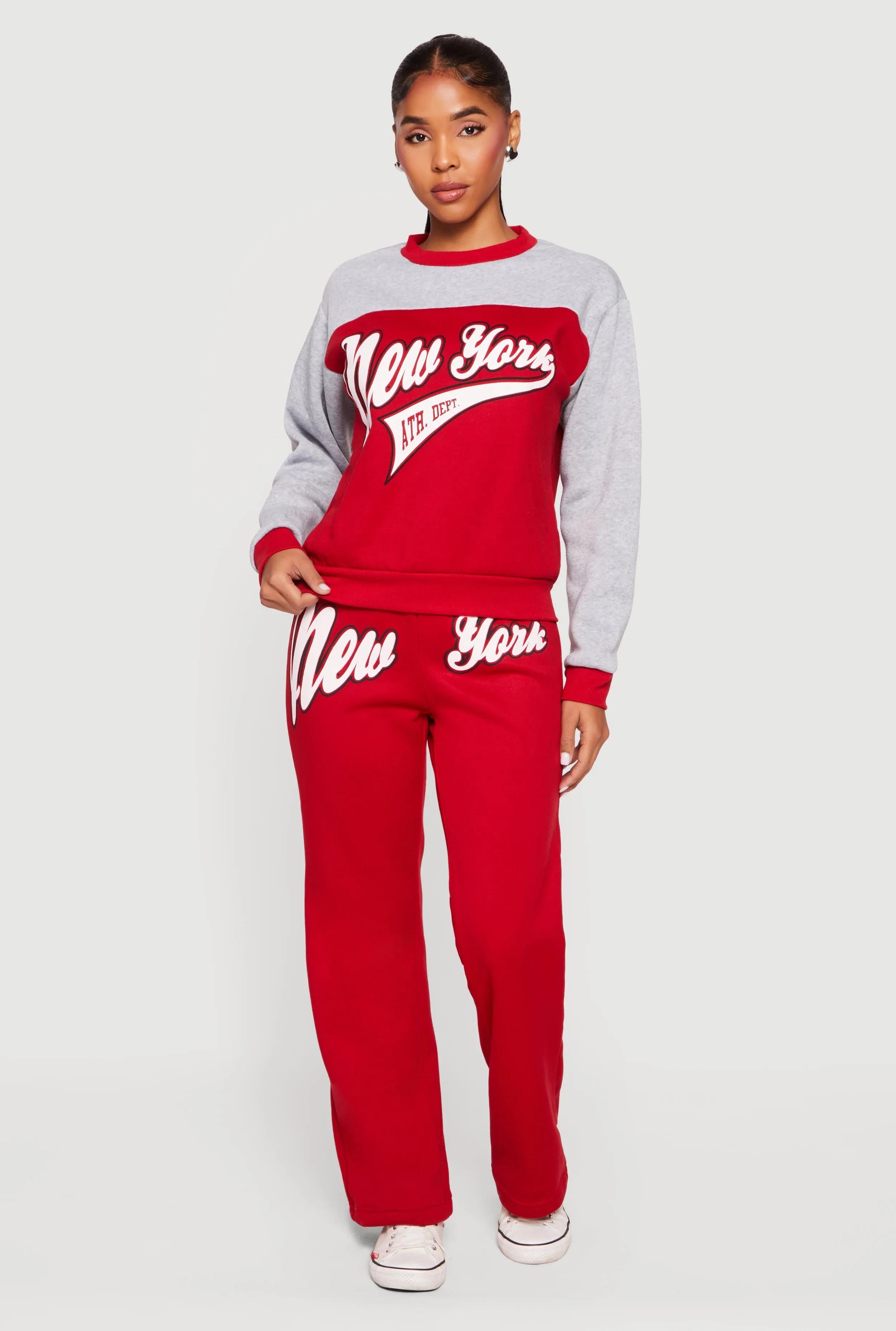 New York Graphic Color Block Pullover Sweatshirt sold by Rainbow product image thumbnail 3