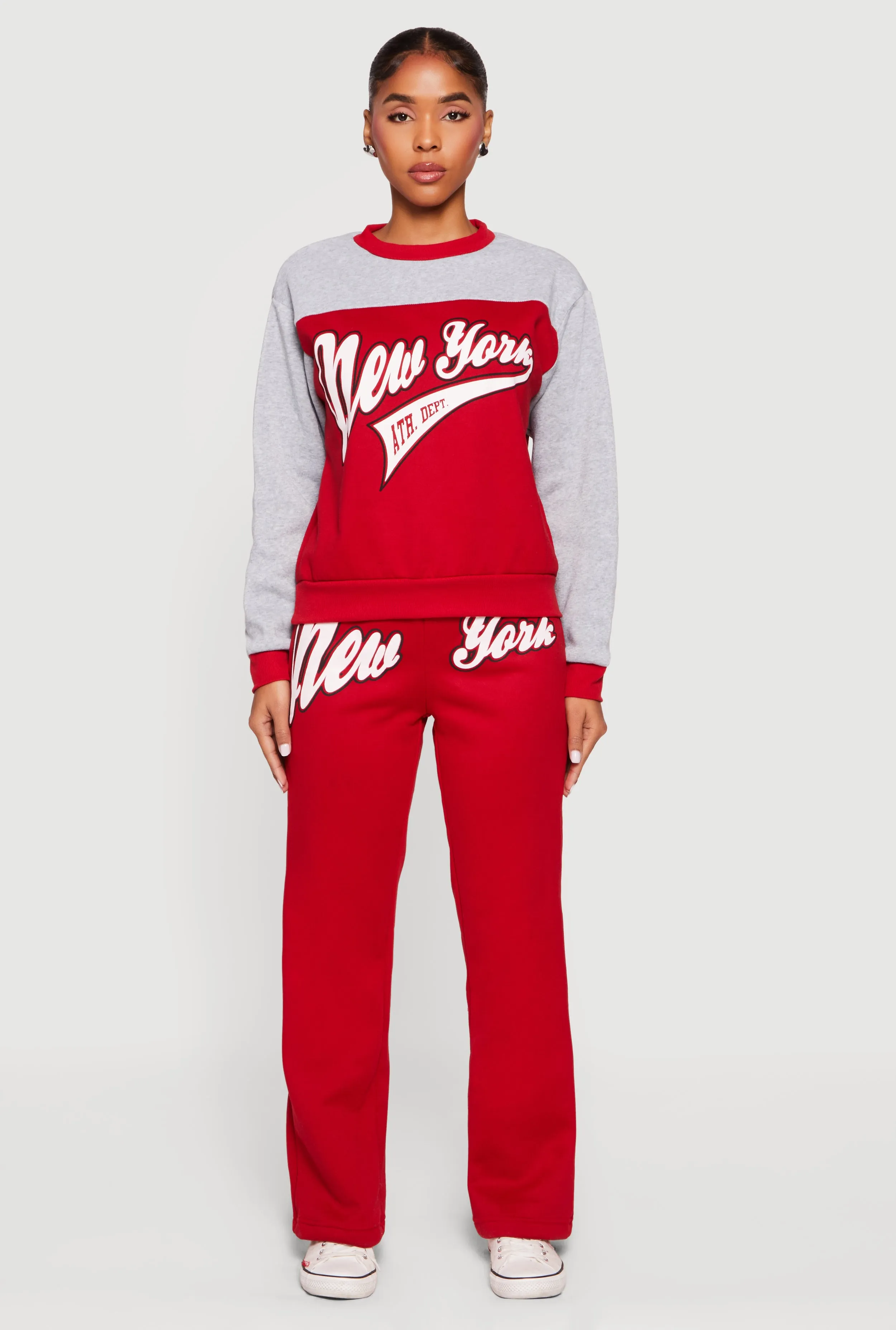 New York Graphic Color Block Pullover Sweatshirt sold by Rainbow product image thumbnail 2