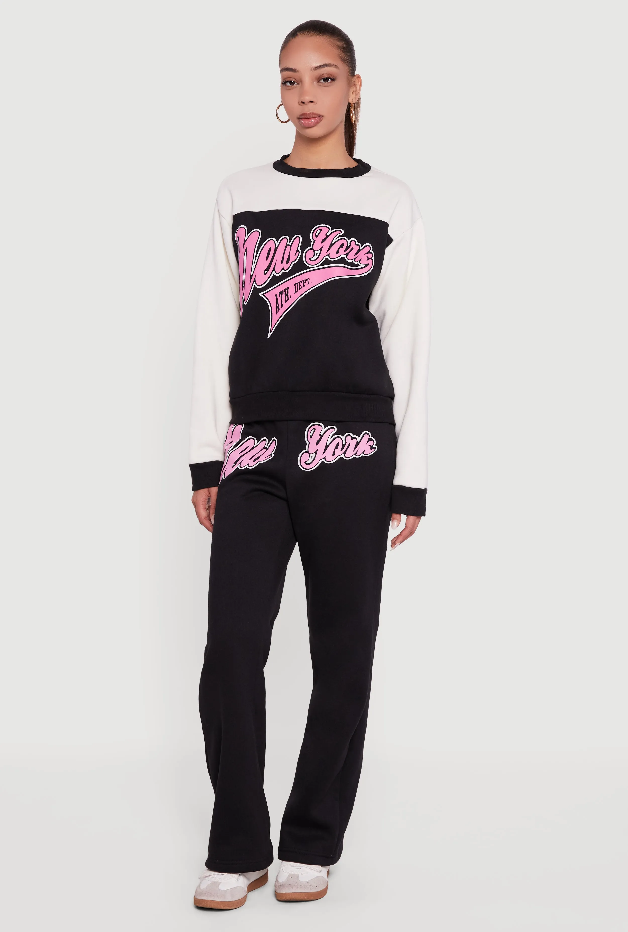 New York Graphic Color Block Pullover Sweatshirt sold by Rainbow product image thumbnail 2