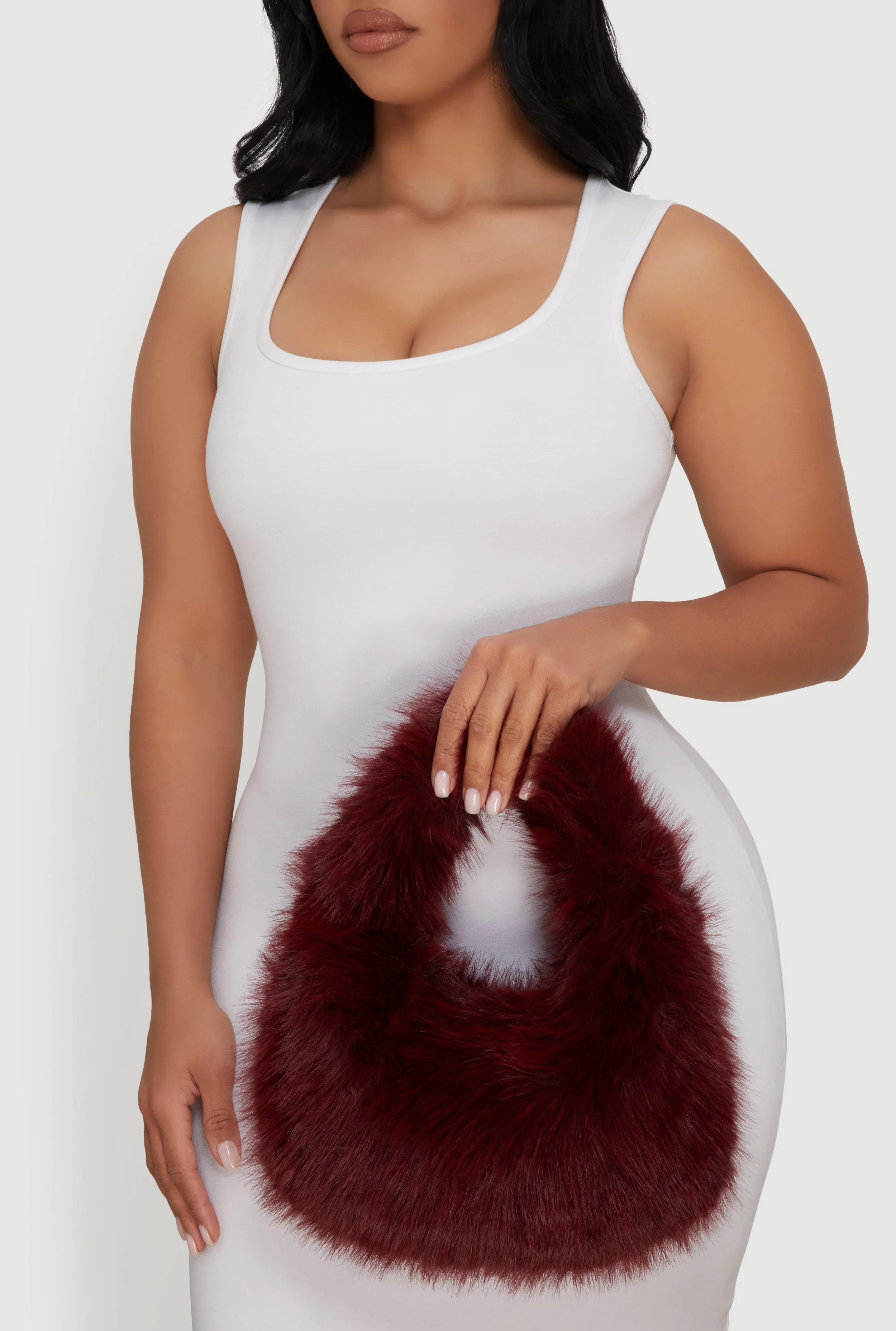 Faux Fur Hobo Handbag sold by Rainbow product image thumbnail 2