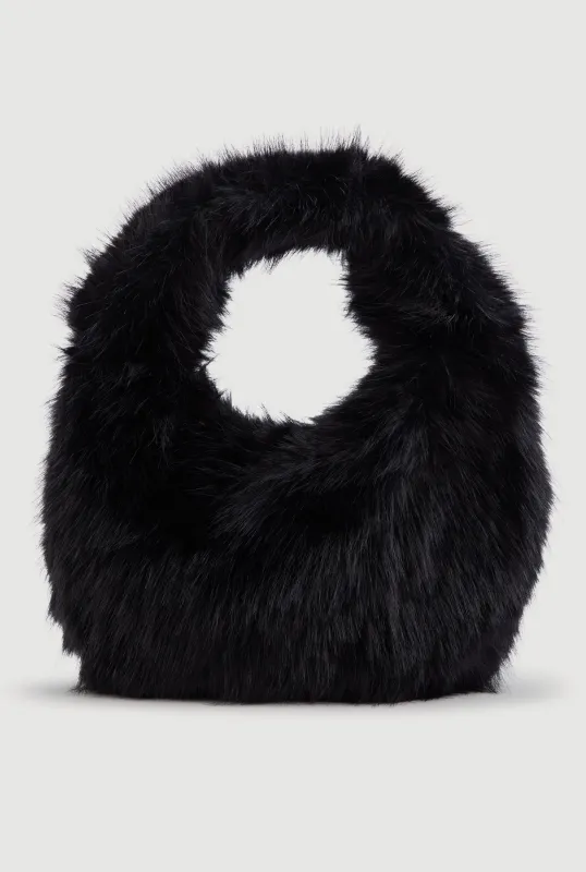 Faux Fur Hobo Handbag sold by Rainbow