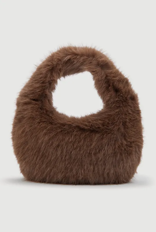 Faux Fur Hobo Handbag sold by Rainbow
