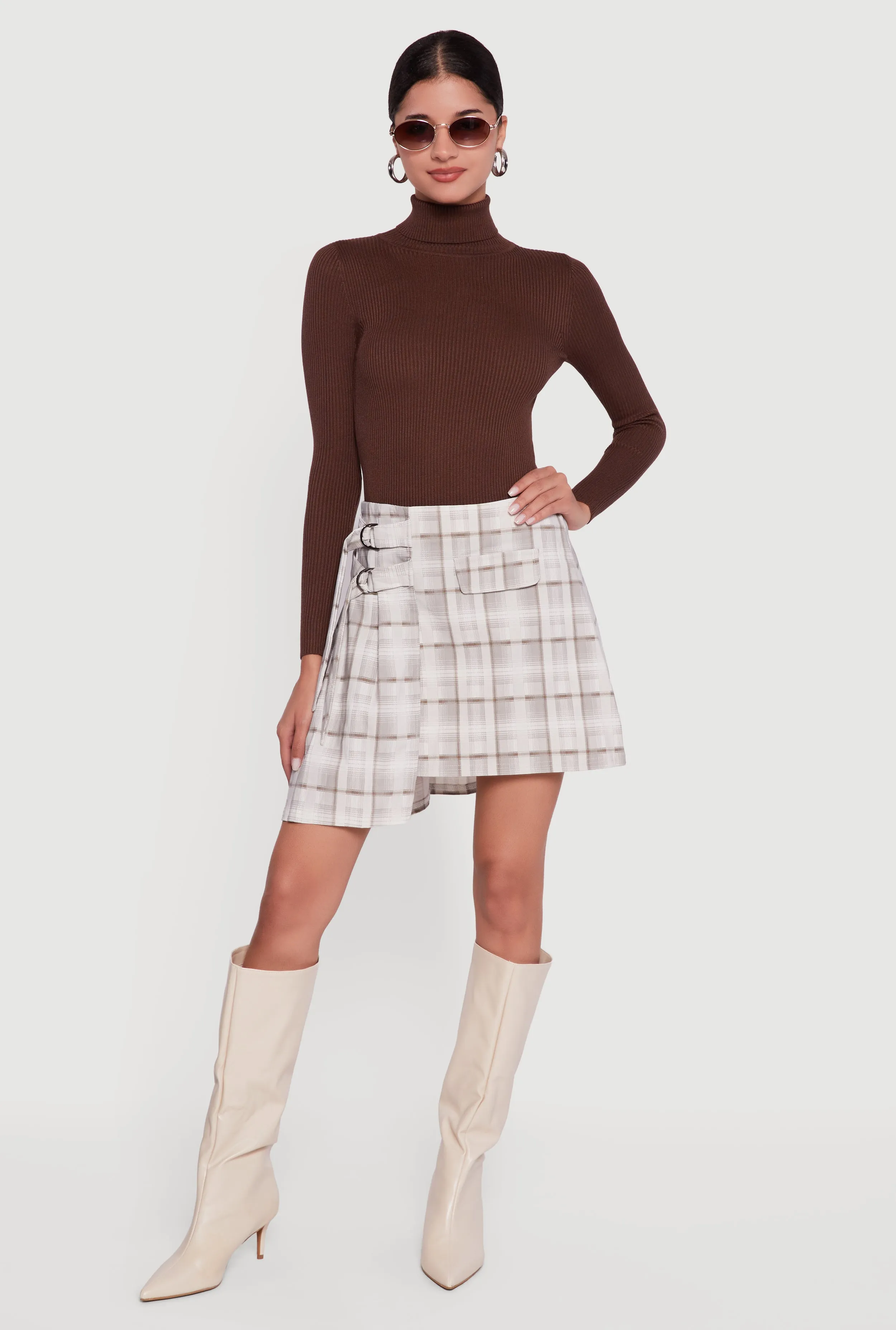 Solid Ribbed Knit Turtleneck Top sold by Rainbow product image thumbnail 4