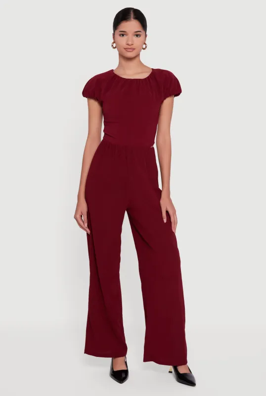Textured Knit Wide Leg Dress Pants sold by Rainbow