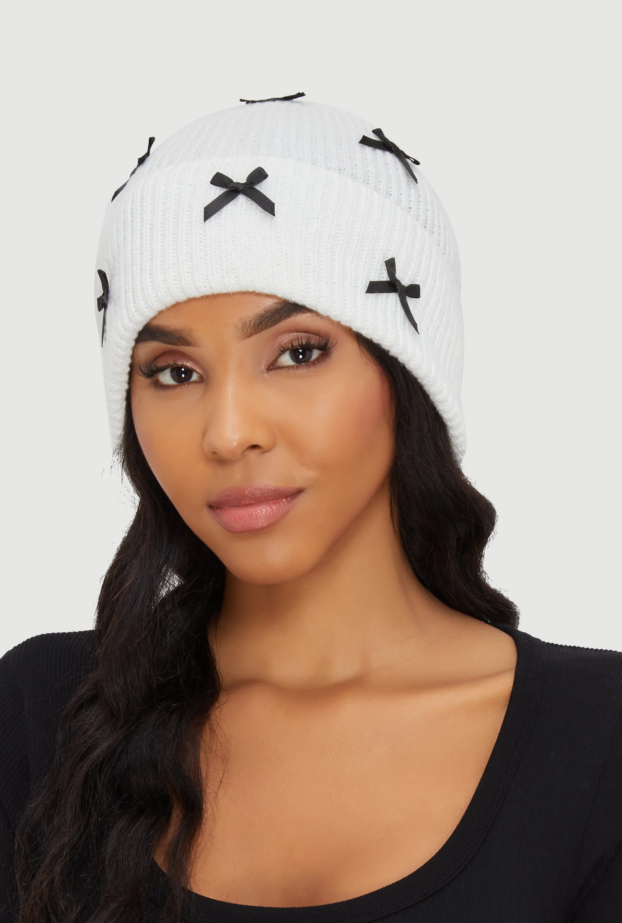 Bow Detail Cuff Beanie sold by Rainbow product image thumbnail 2