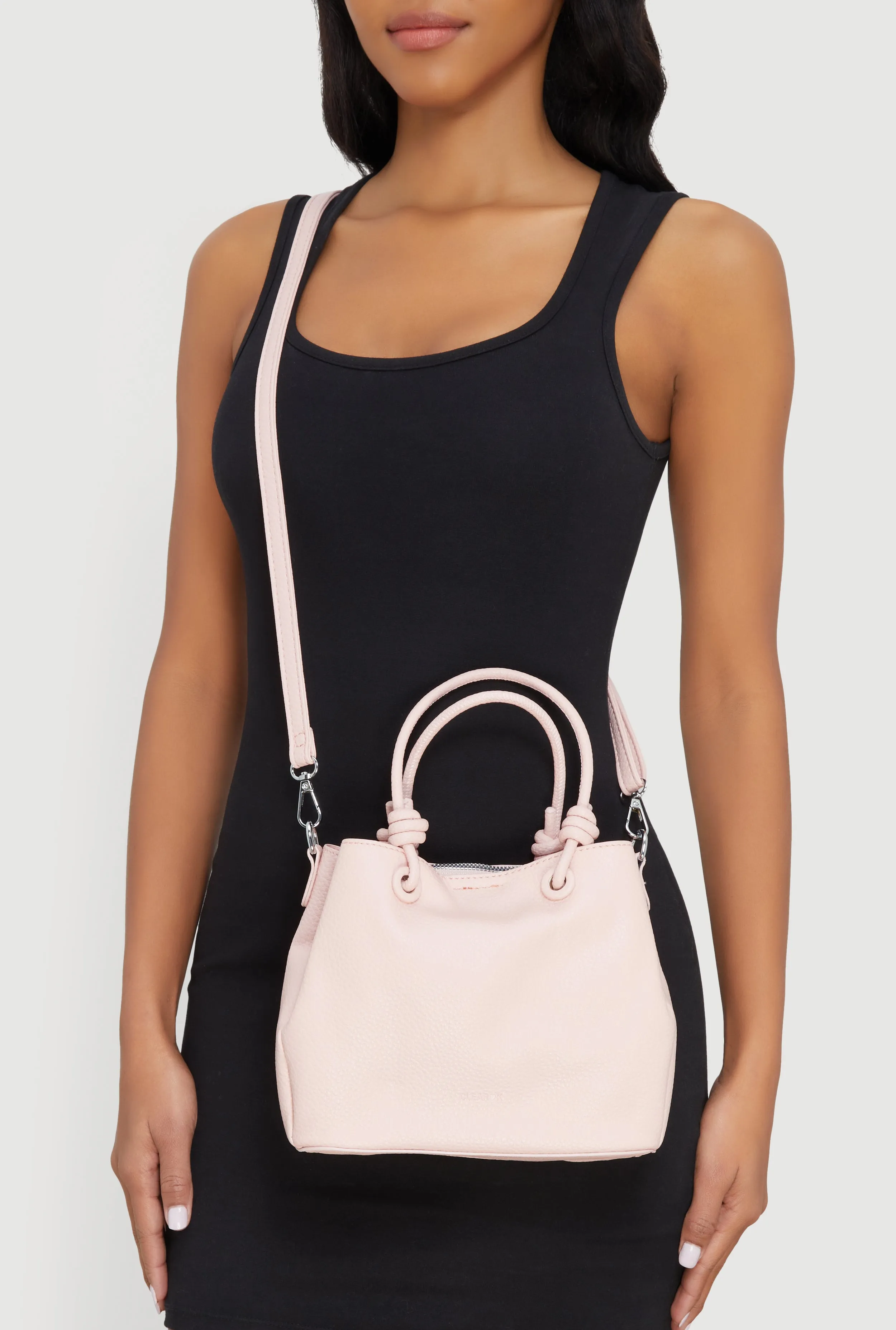 Faux Leather Satchel Crossbody Bag sold by Rainbow product image thumbnail 3