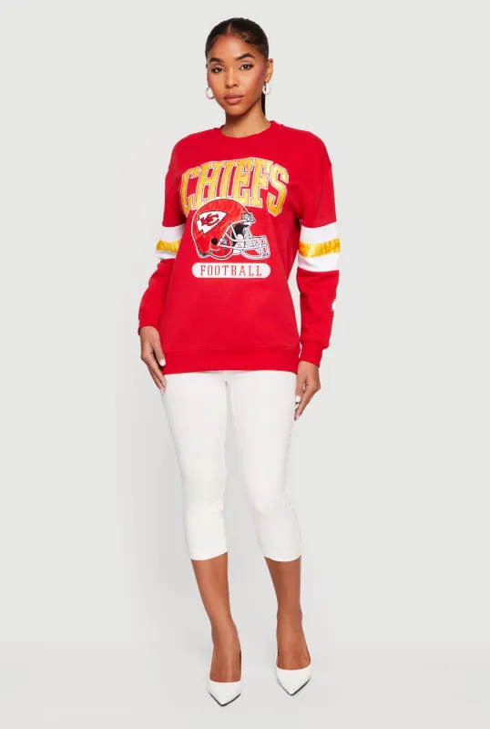 NFL Chiefs Embroidered Crew Neck Sweatshirt sold by Rainbow