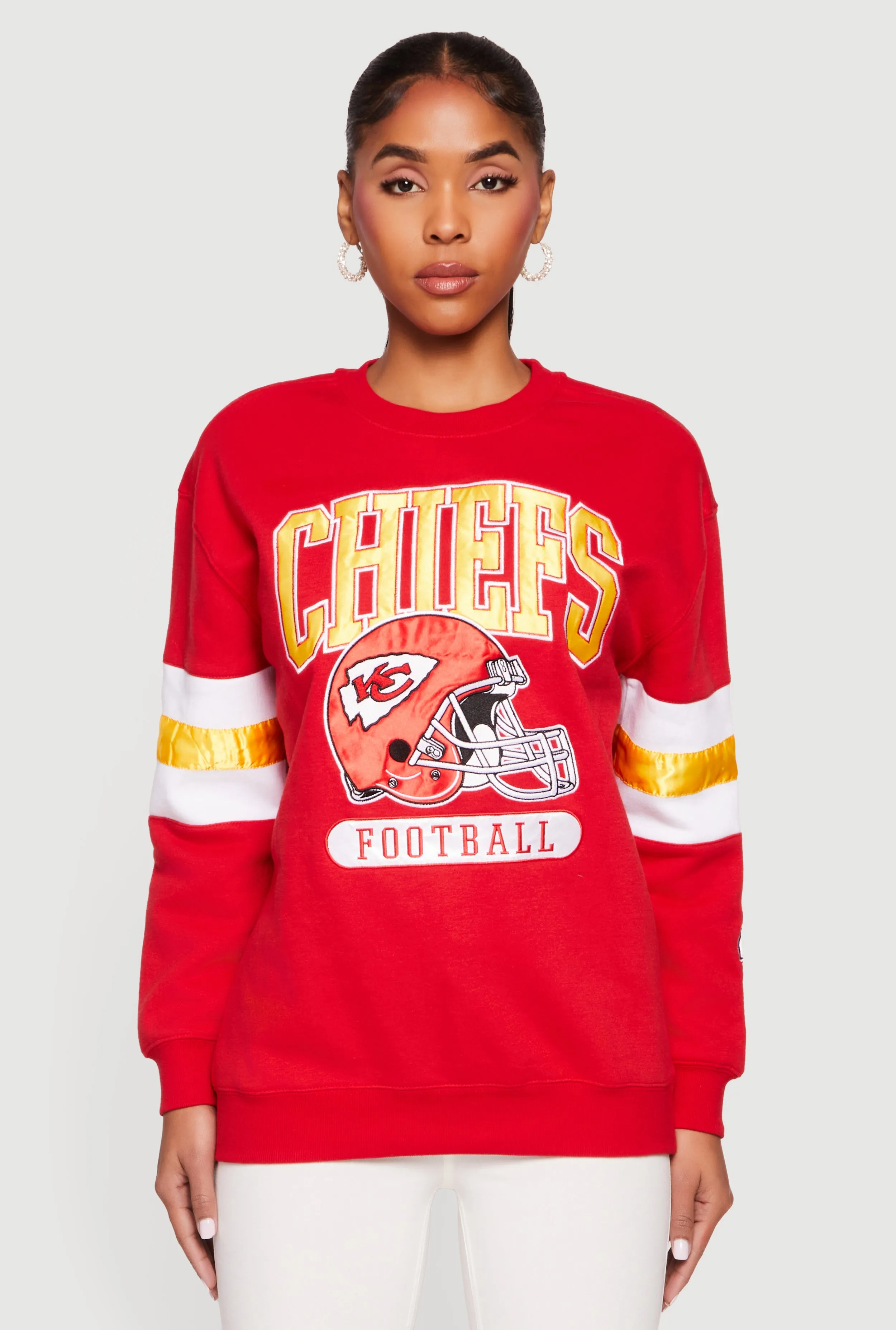NFL Chiefs Embroidered Crew Neck Sweatshirt sold by Rainbow product image thumbnail 2