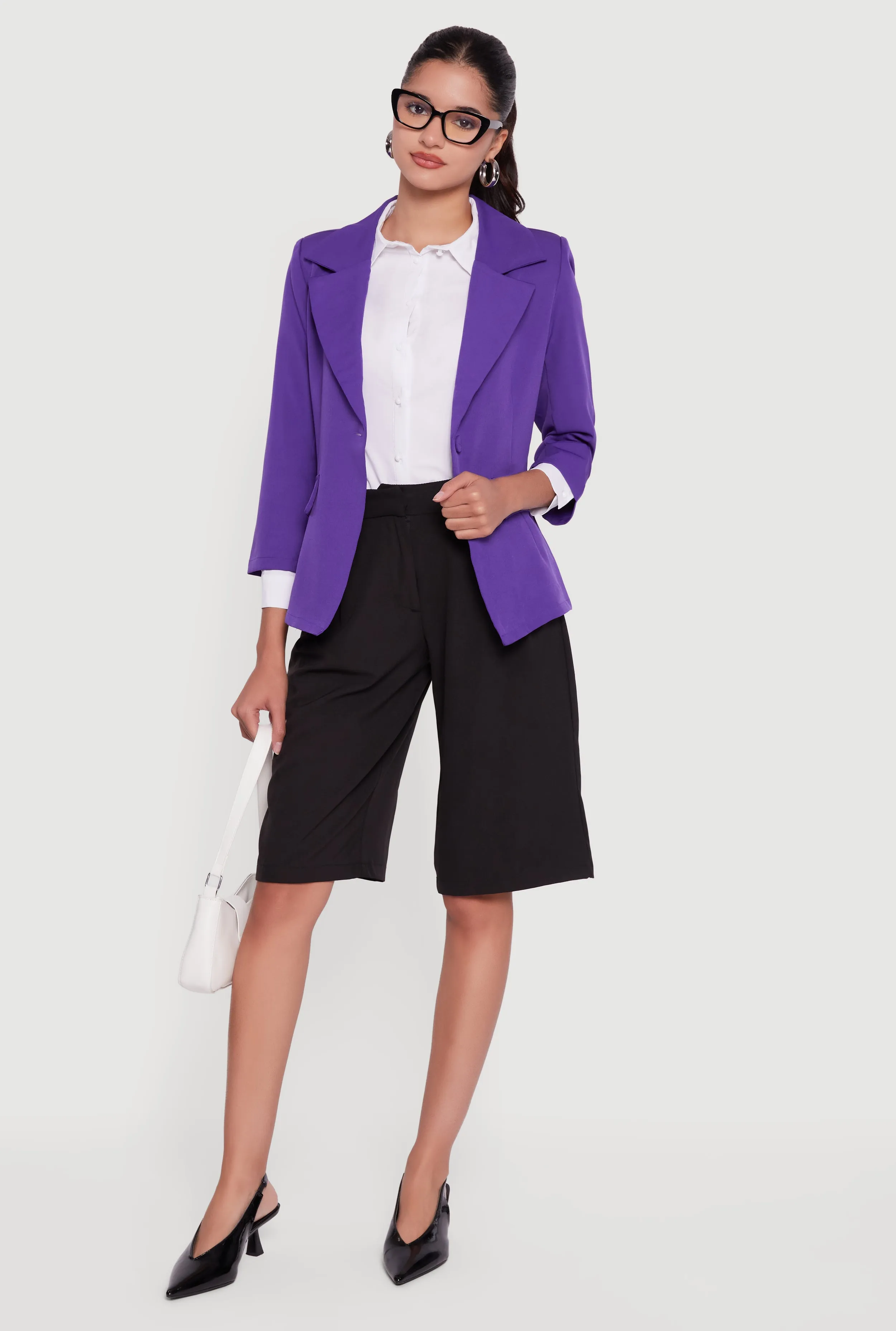 Long Sleeve One Button Blazer sold by Rainbow product image thumbnail 3