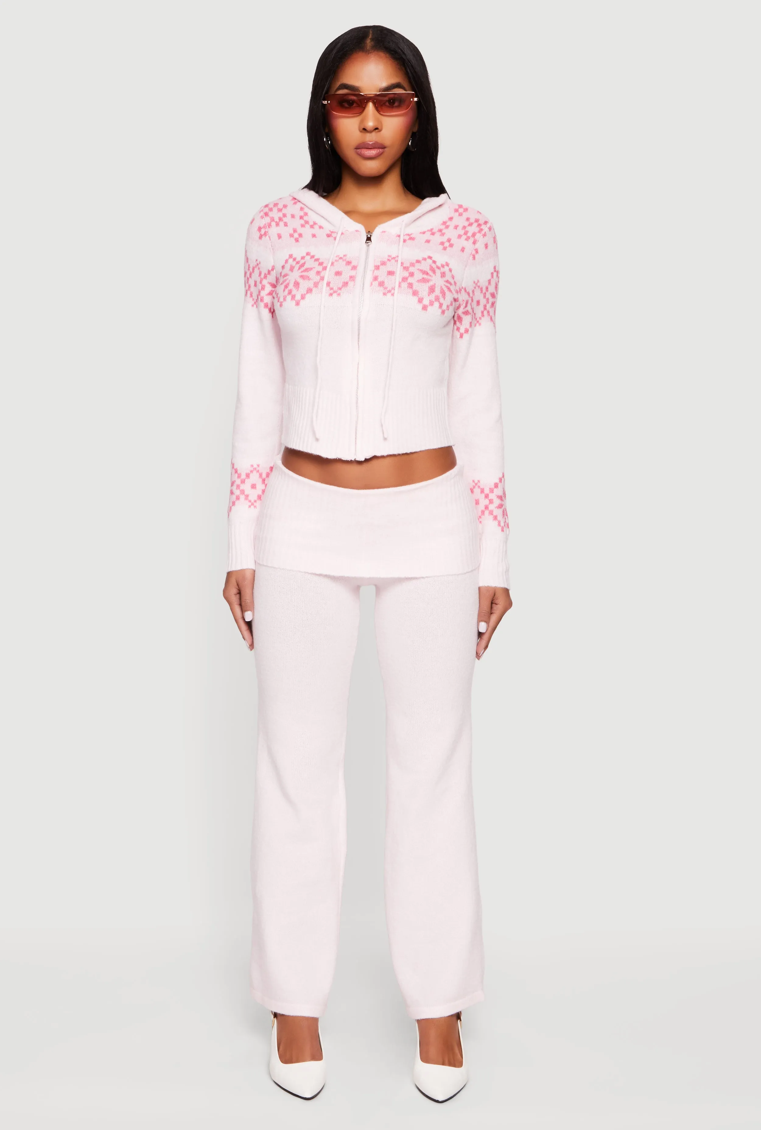 Almost Famous Knitted Straight Leg Fold Over Pants sold by Rainbow