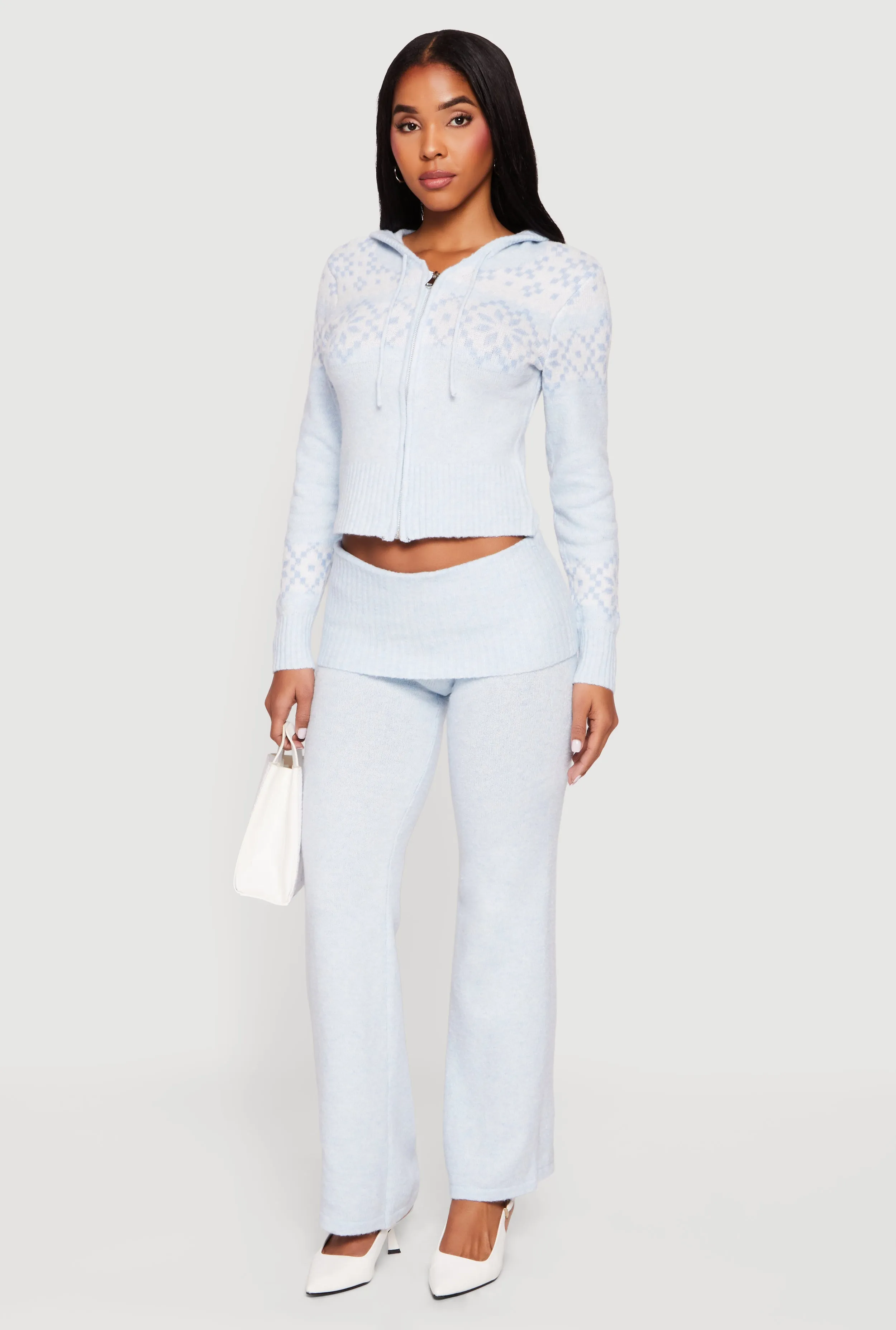 Almost Famous Knitted Straight Leg Fold Over Pants sold by Rainbow product image thumbnail 2