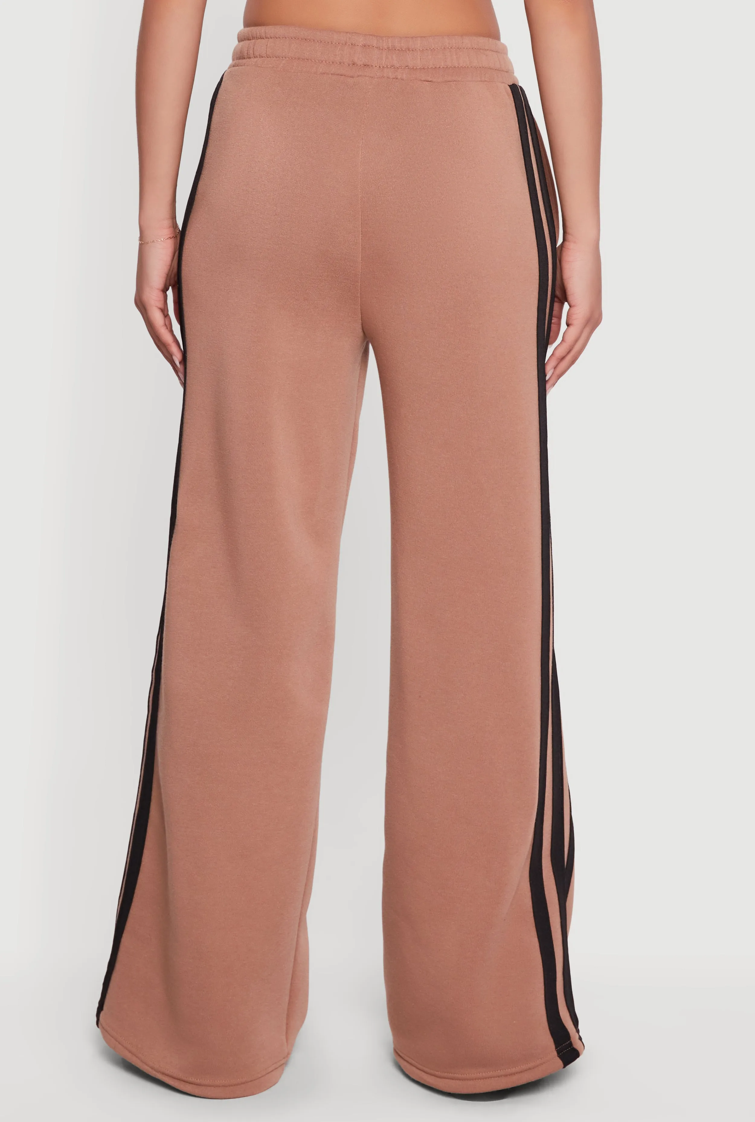 Contrast Trim Fleece Lined Wide Leg Pants sold by Rainbow product image thumbnail 5