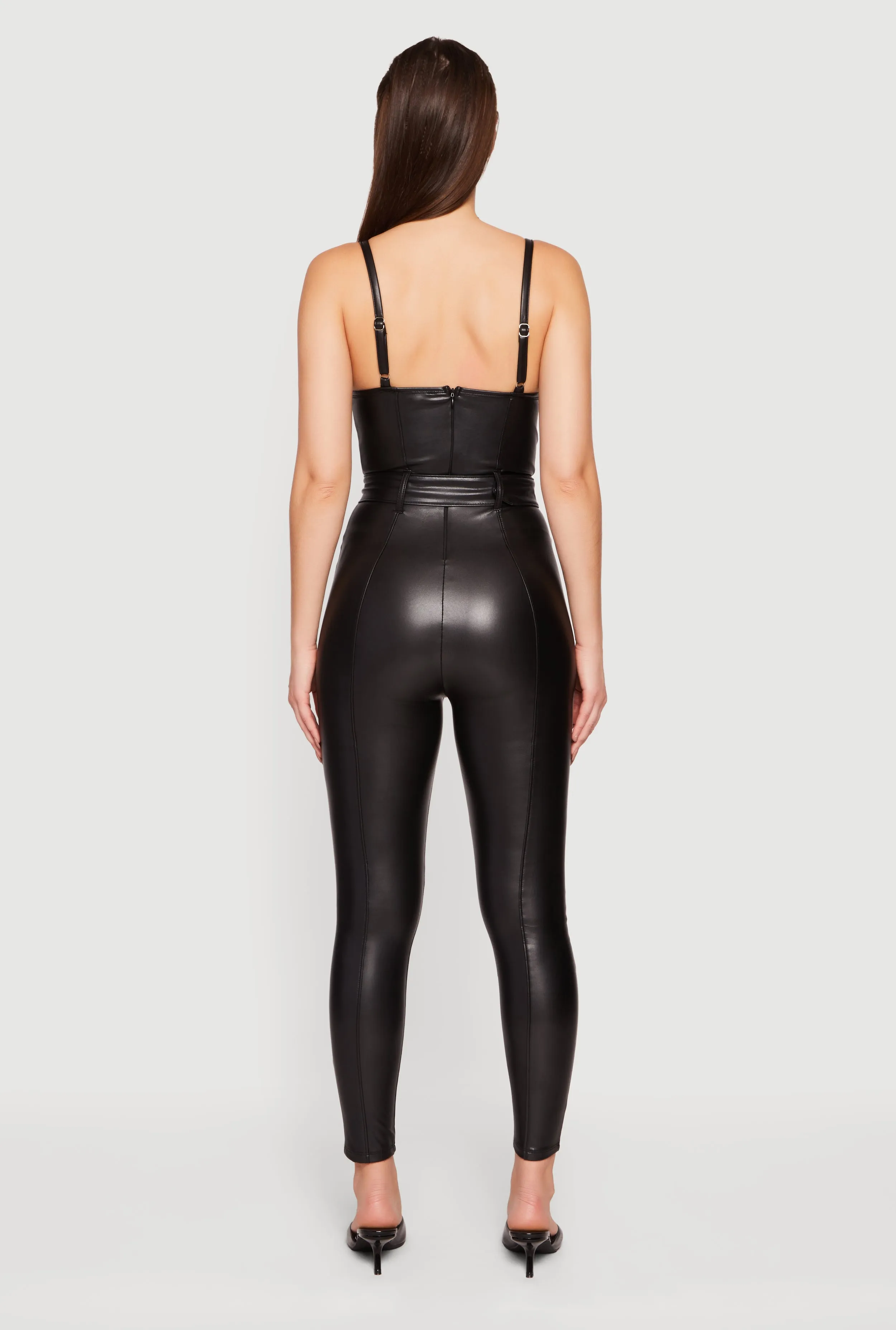 Faux Leather Sweetheart Bustier Jumpsuit sold by Rainbow product image thumbnail 5