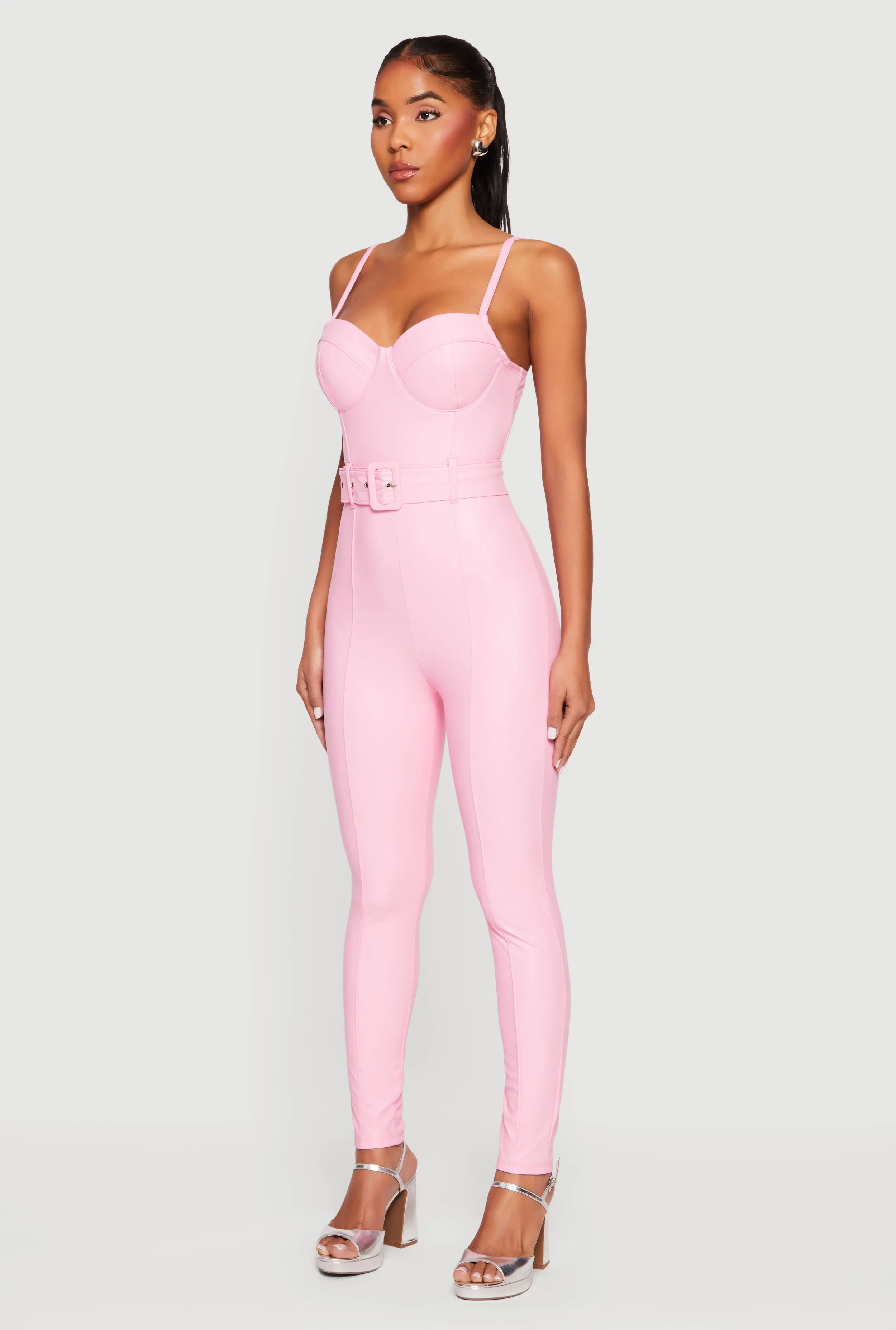 Faux Leather Sweetheart Bustier Jumpsuit sold by Rainbow product image thumbnail 3