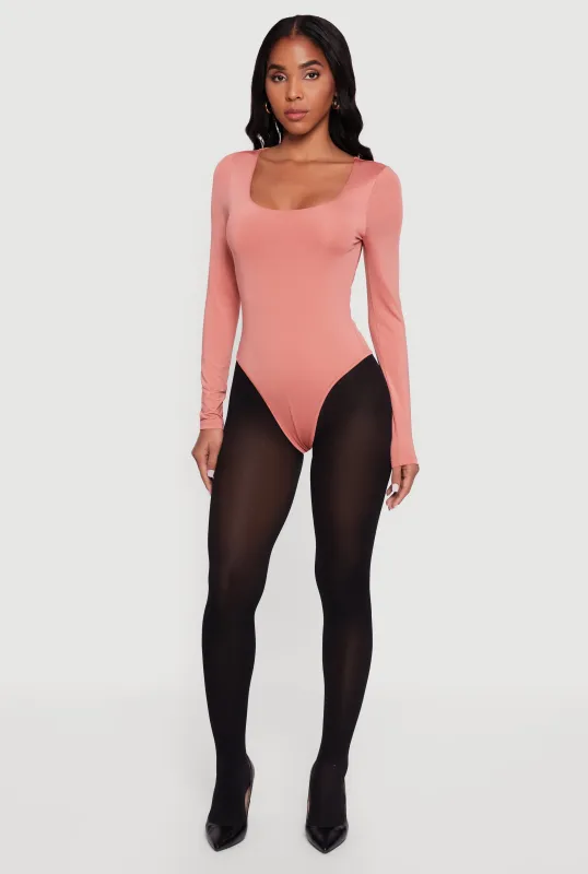 Long Sleeve Square Neck Bodysuit sold by Rainbow
