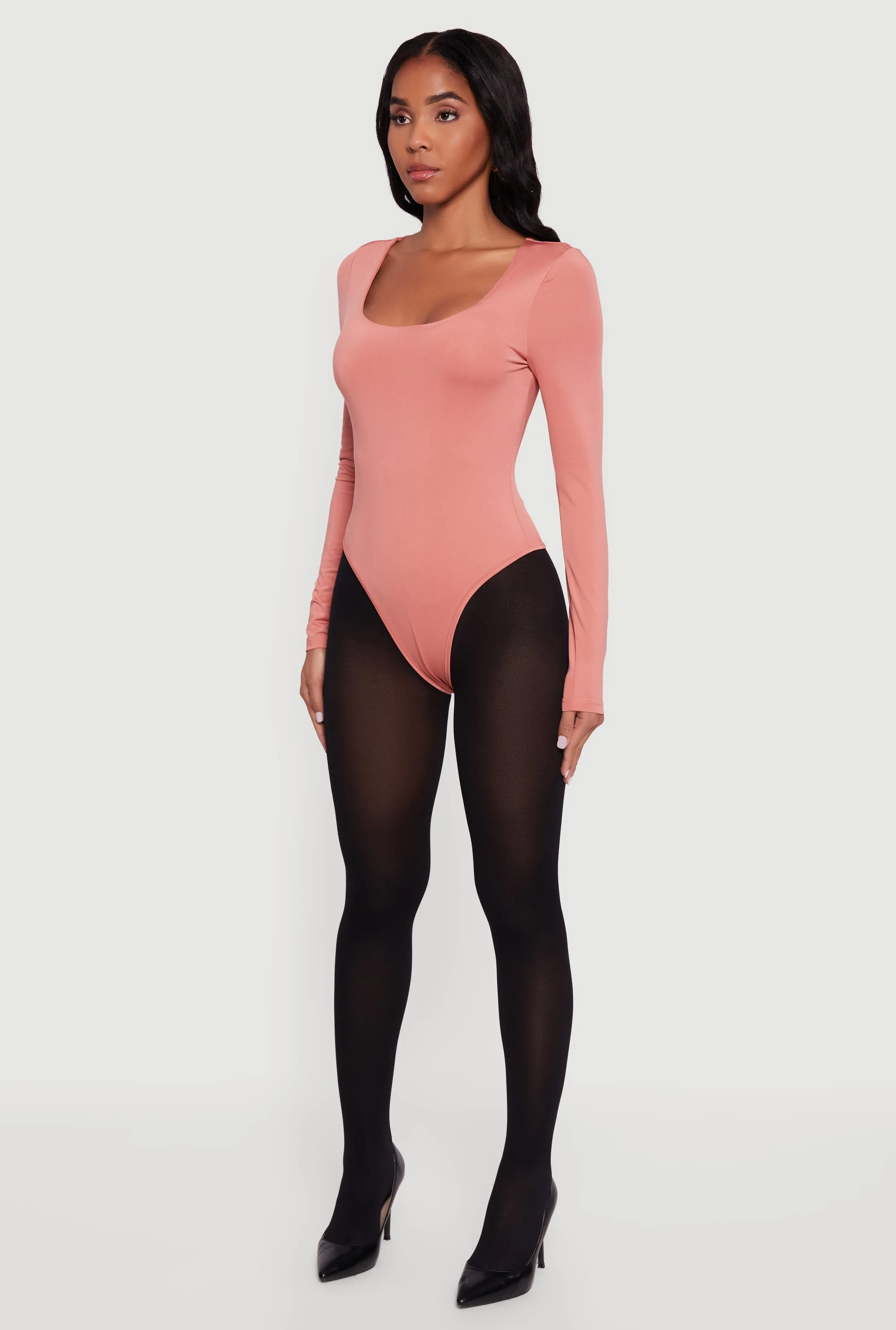 Long Sleeve Square Neck Bodysuit sold by Rainbow product image thumbnail 5