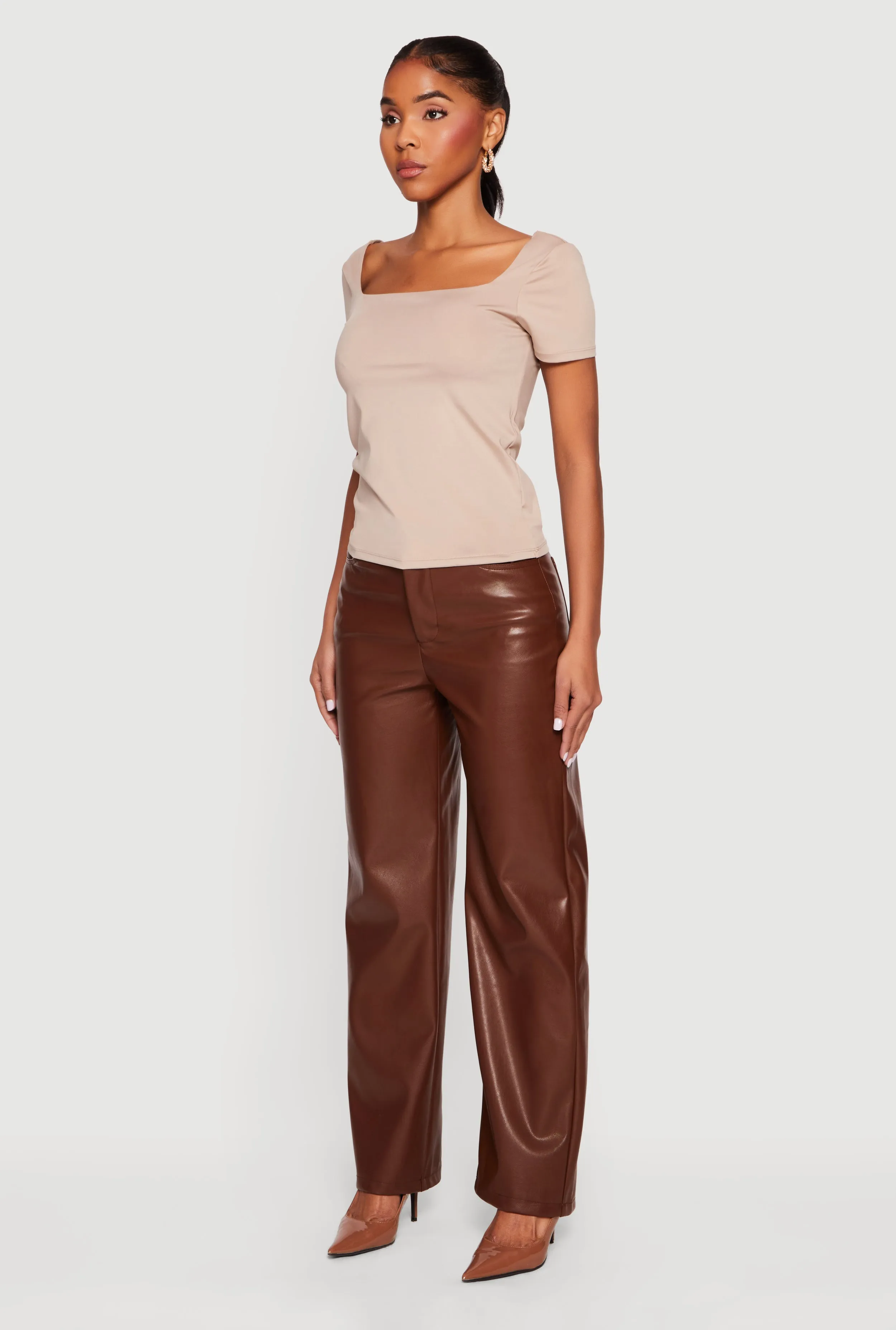 Double Layer Square Neck Short Sleeve Top sold by Rainbow product image thumbnail 5