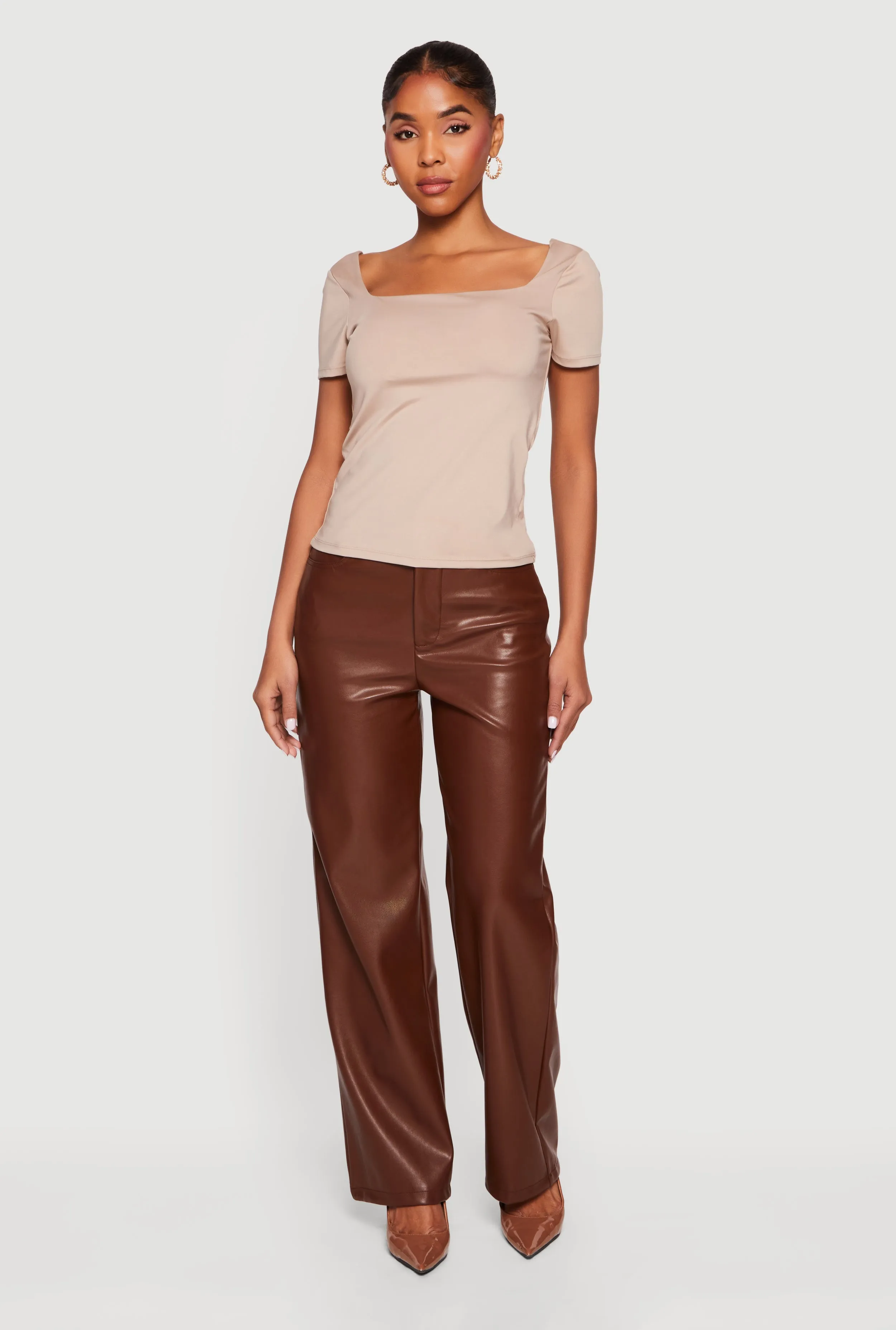 Double Layer Square Neck Short Sleeve Top sold by Rainbow product image thumbnail 3