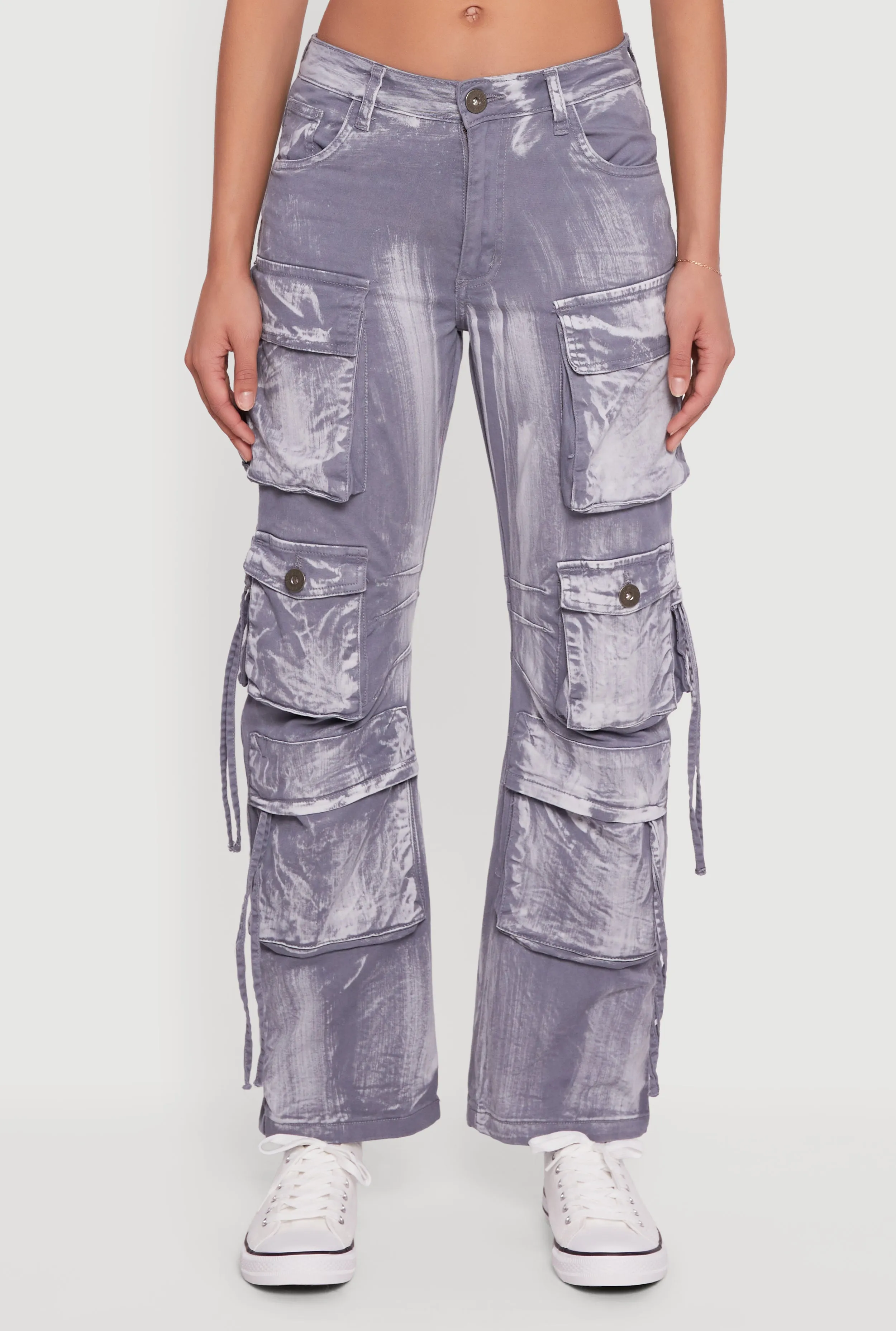 Acid Wash Straight Leg Utility Jeans sold by Rainbow product image thumbnail 5
