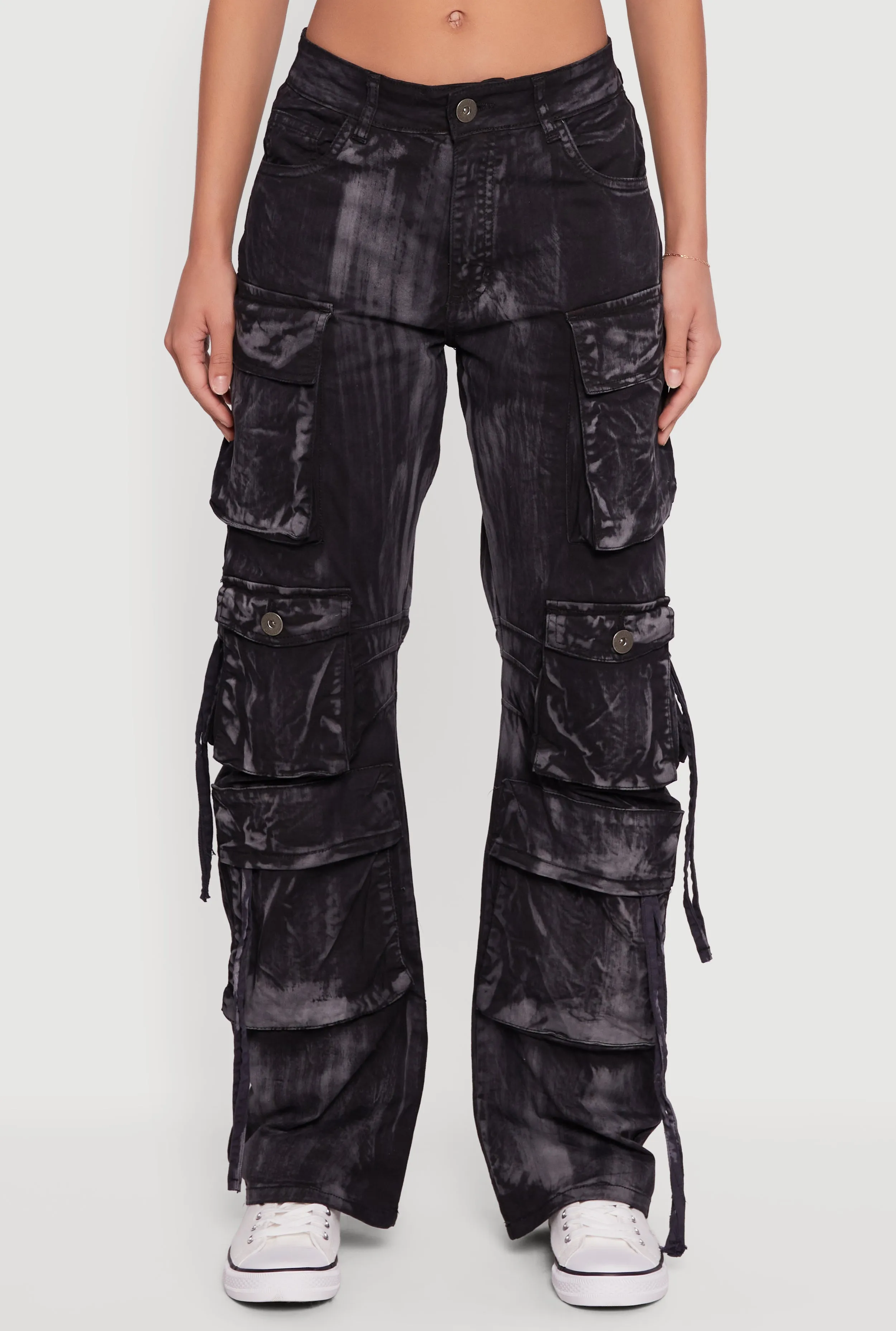 Acid Wash Straight Leg Utility Jeans sold by Rainbow product image thumbnail 5