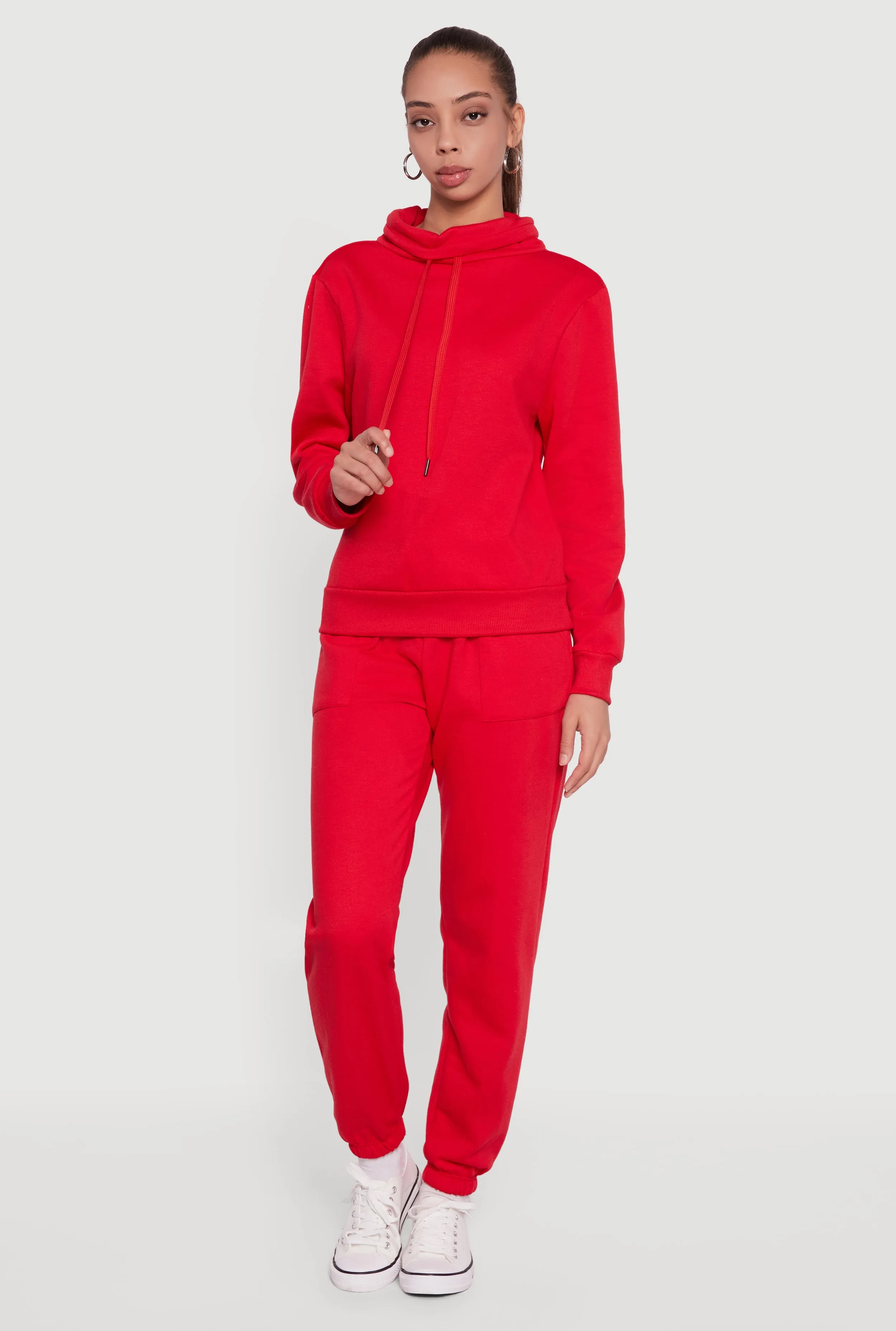 Drawstring Funnel Neck Pullover Sweatshirt sold by Rainbow product image thumbnail 2