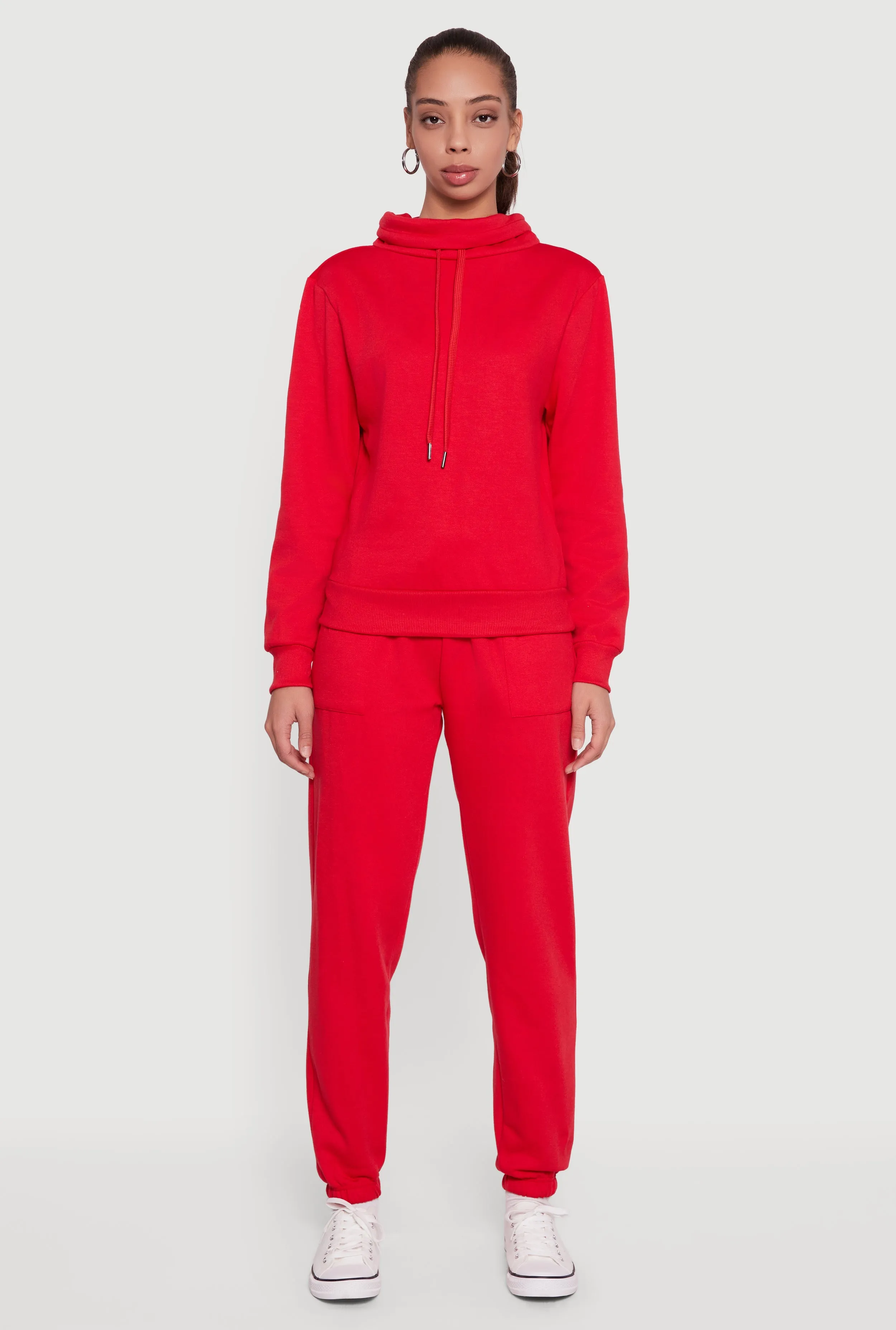 Drawstring Funnel Neck Pullover Sweatshirt sold by Rainbow product image thumbnail 3