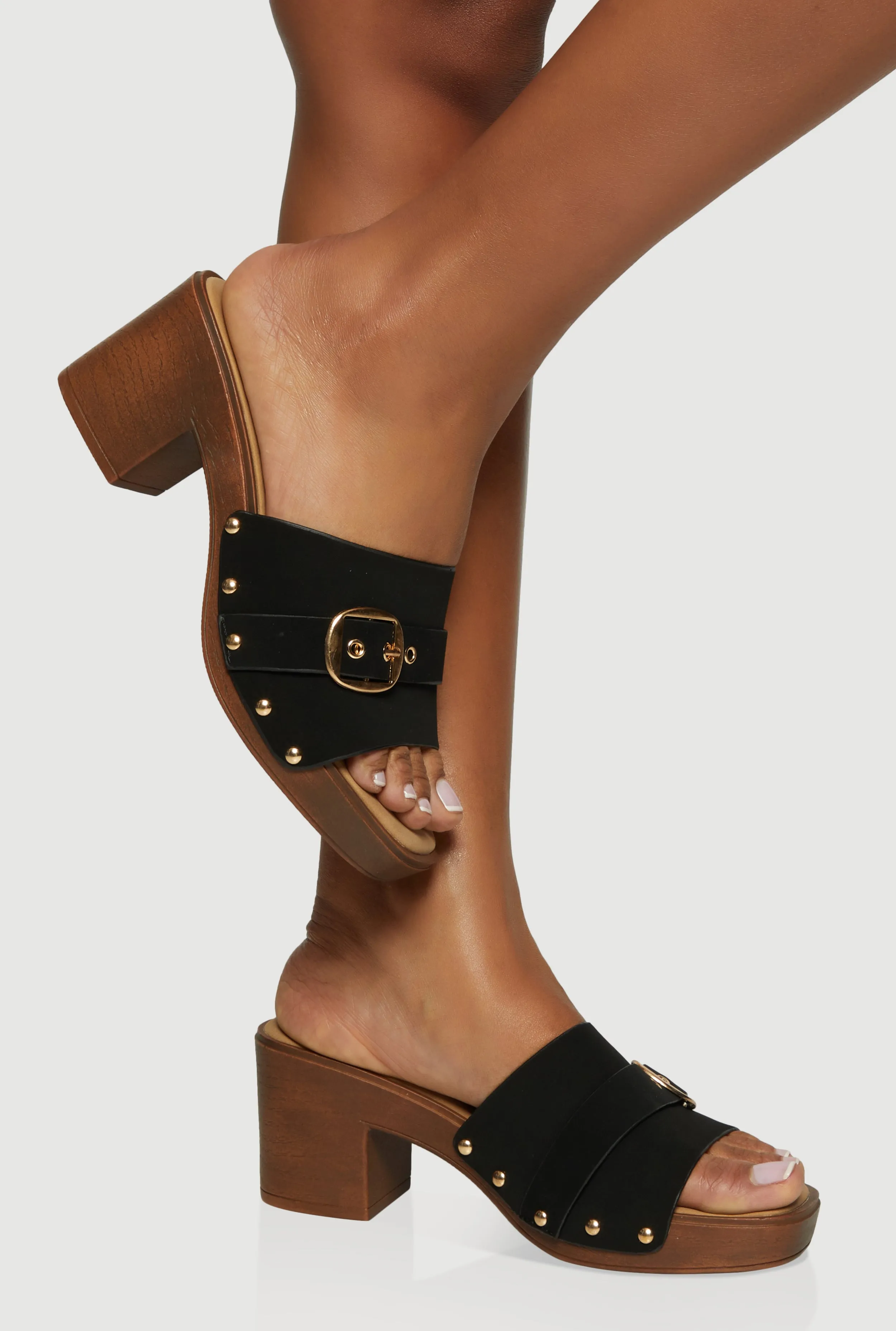 Buckle Detail Single Band Platform Heels sold by Rainbow product image thumbnail 2