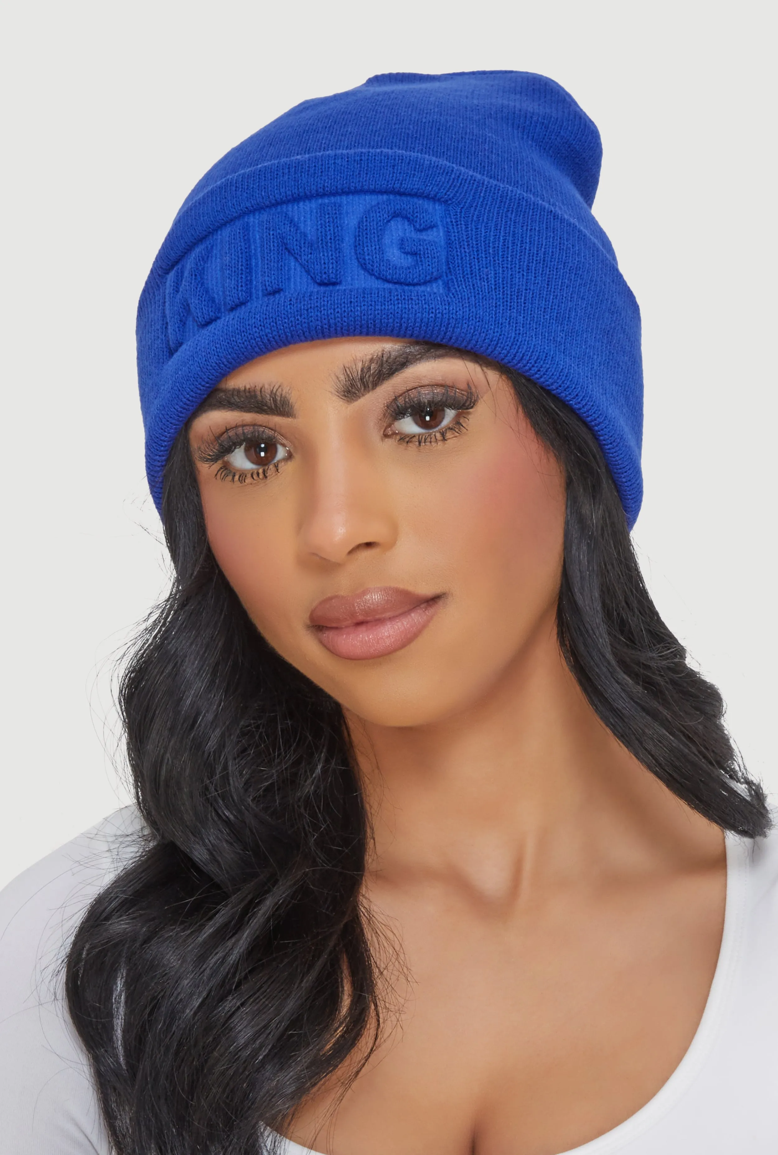 King Embossed Cuff Beanie sold by Rainbow product image thumbnail 2