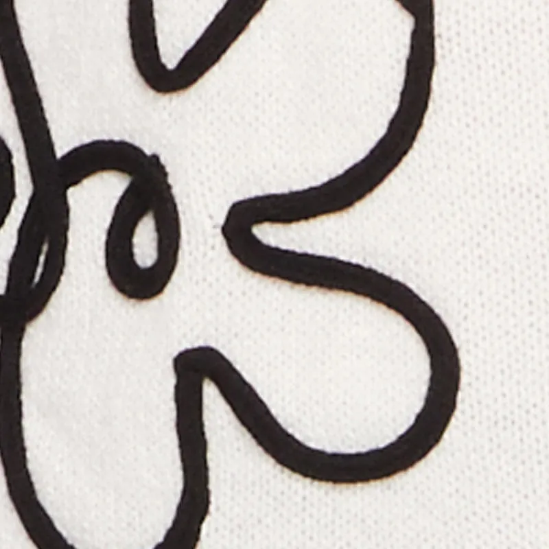 Drop Shoulder Floral Embroidered Sweater sold by Rainbow product image thumbnail 4