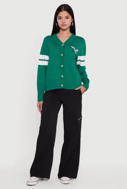 NFL Philadelphia Eagles Button Front Cardigan sold by Rainbow