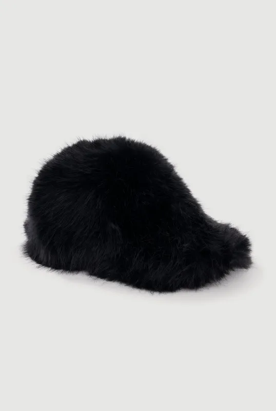 Velcro Strap Faux Fur Baseball Cap sold by Rainbow