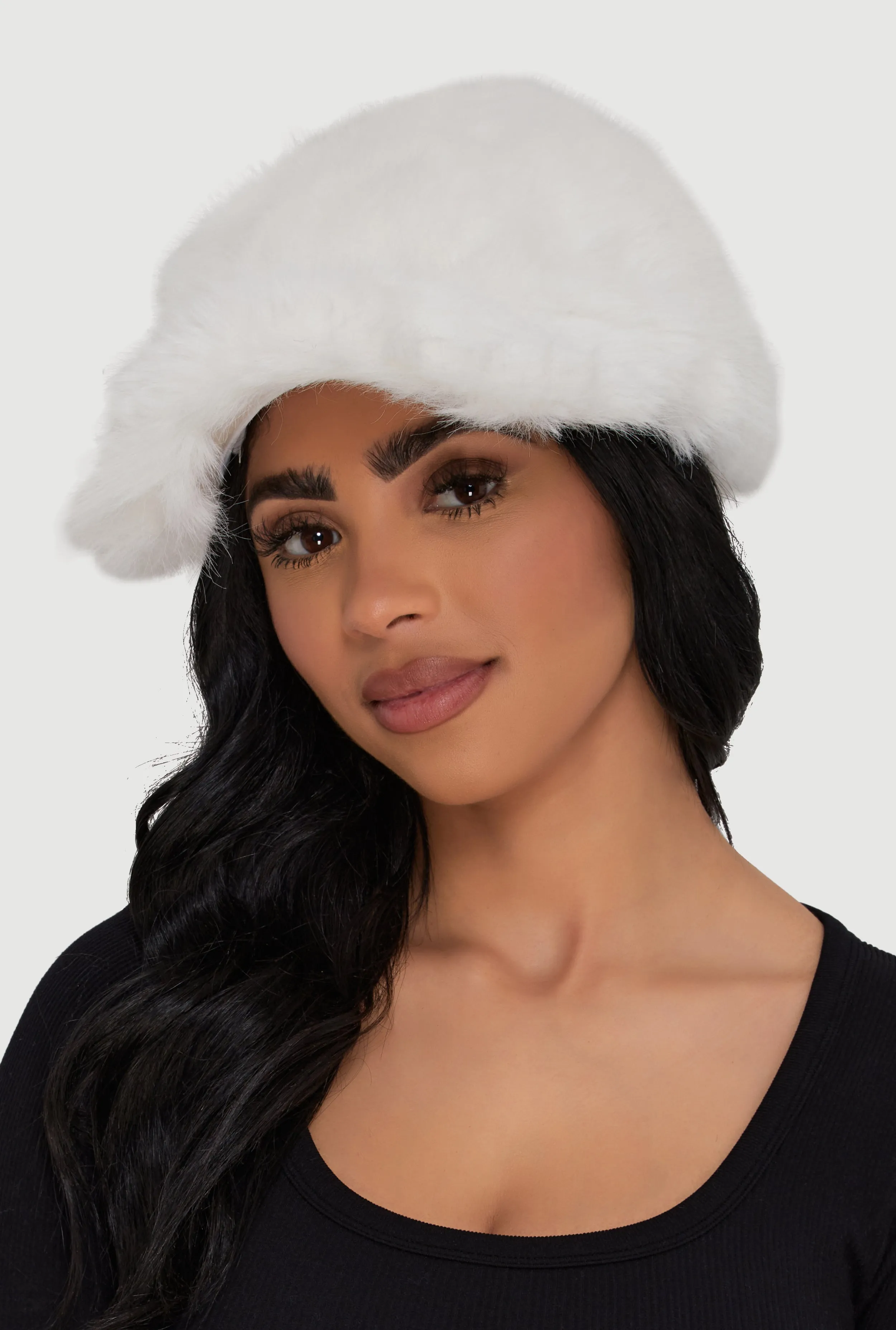 Velcro Strap Faux Fur Baseball Cap sold by Rainbow product image thumbnail 2