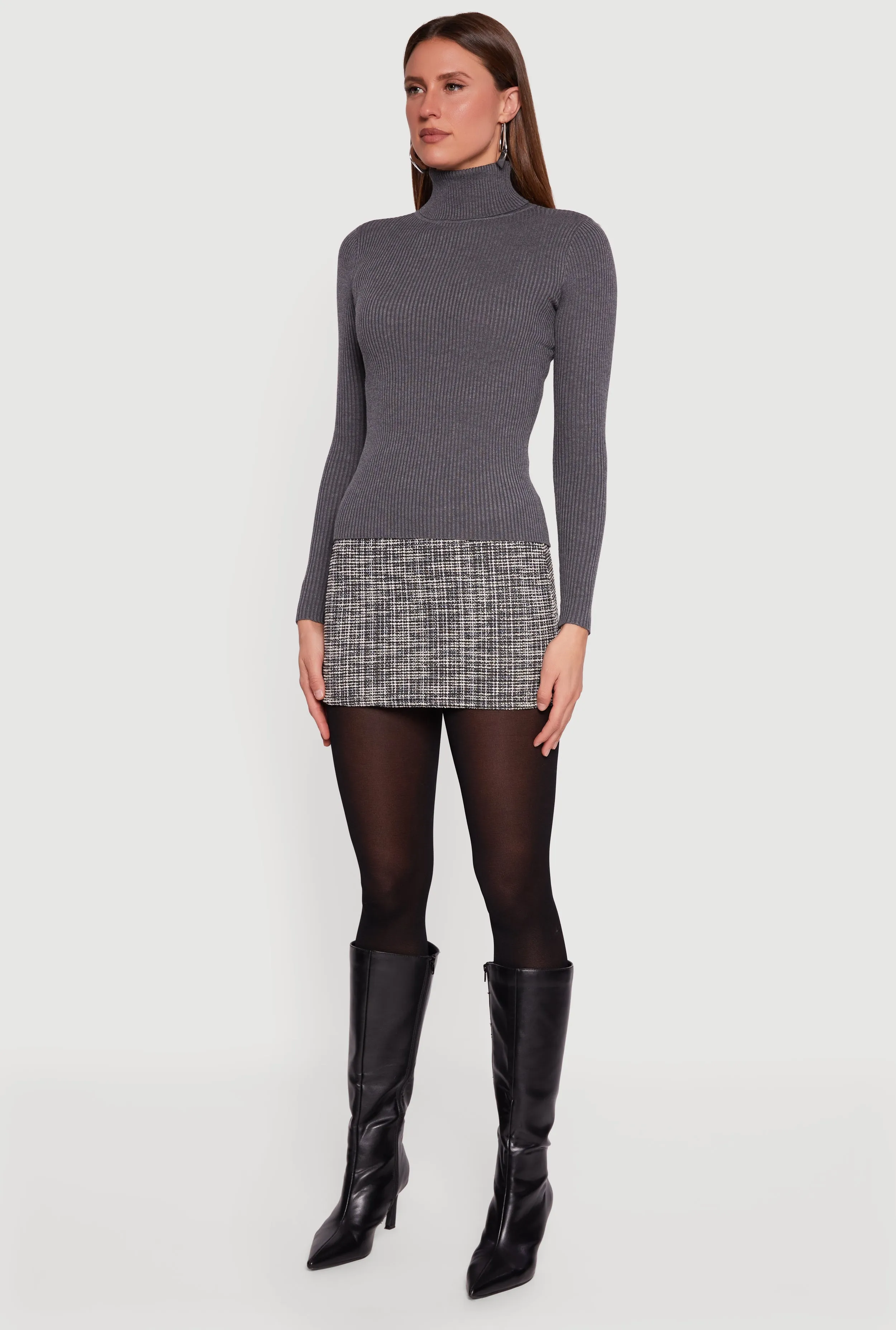 Rib Knit Long Sleeve Turtleneck Top sold by Rainbow product image thumbnail 5