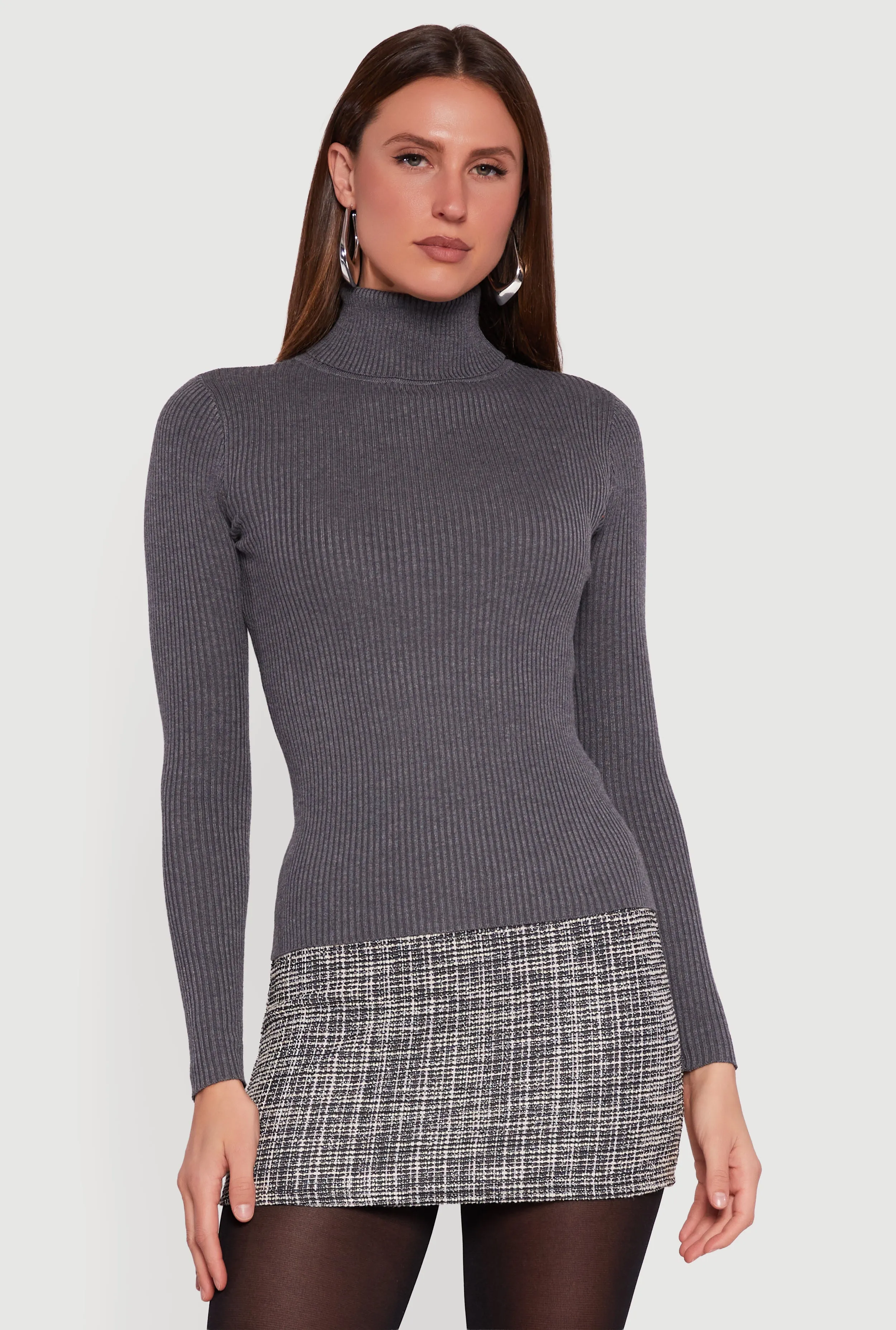 Rib Knit Long Sleeve Turtleneck Top sold by Rainbow product image thumbnail 2