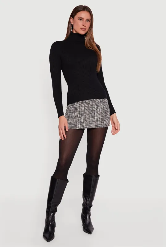 Rib Knit Long Sleeve Turtleneck Top sold by Rainbow