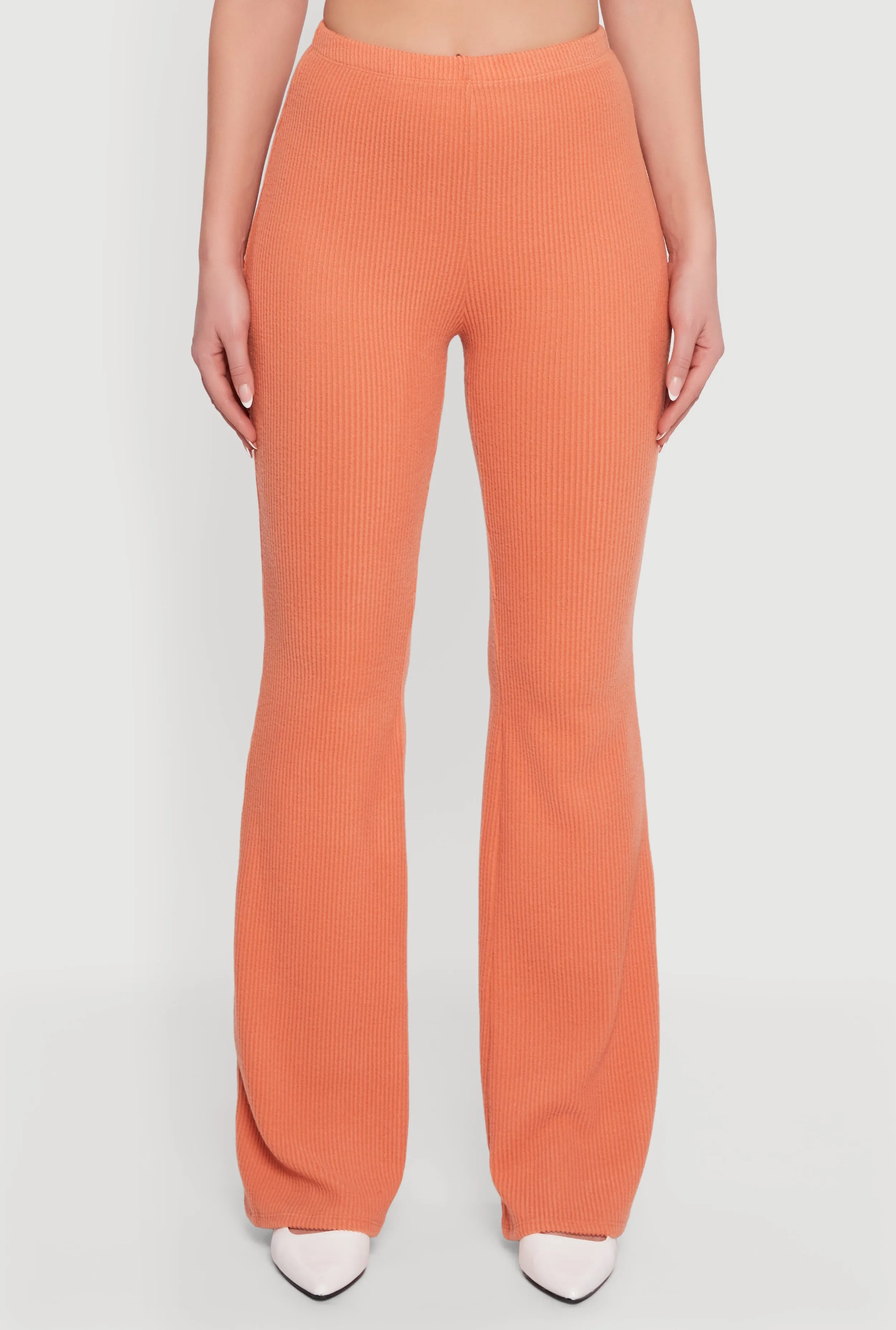 Brushed Rib Knit Pull On Flare Pants sold by Rainbow product image thumbnail 3